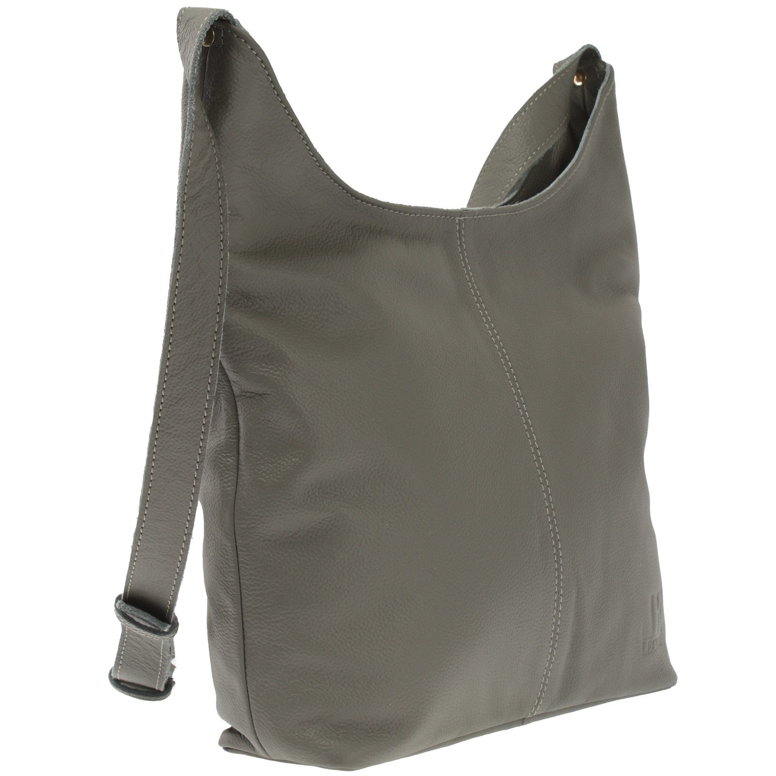 LECONI Umhängetasche mittlere Handtasche Damen Schultertasche Damentasche Leder LE0072, Echt Leder – verstellbarer Schulterriemen – Größe 33 × 33 × 9 cm