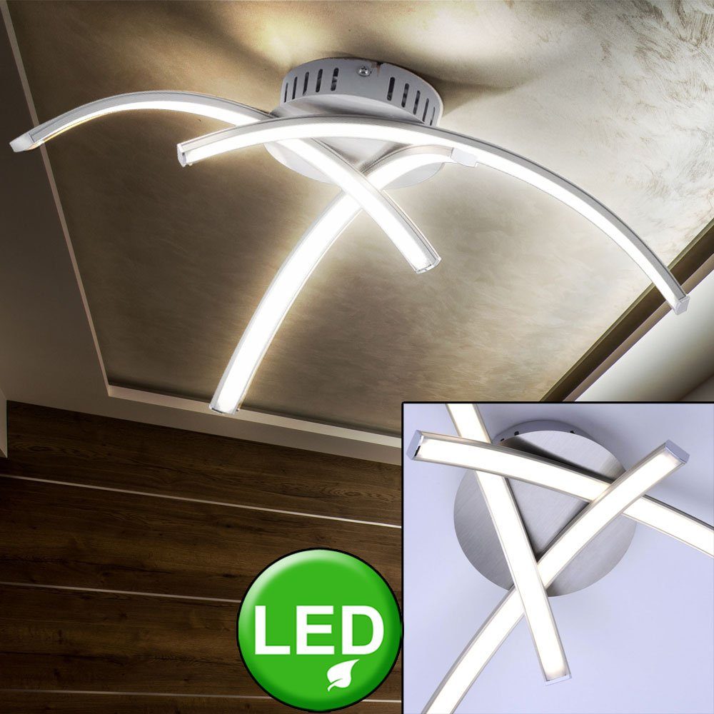 etc-shop LED Deckenleuchte, LED-Leuchtmittel fest verbaut, Warmweiß, LED Decken Lampe Wohn Schlaf Zimmer Beleuchtung Strahler Leuchte