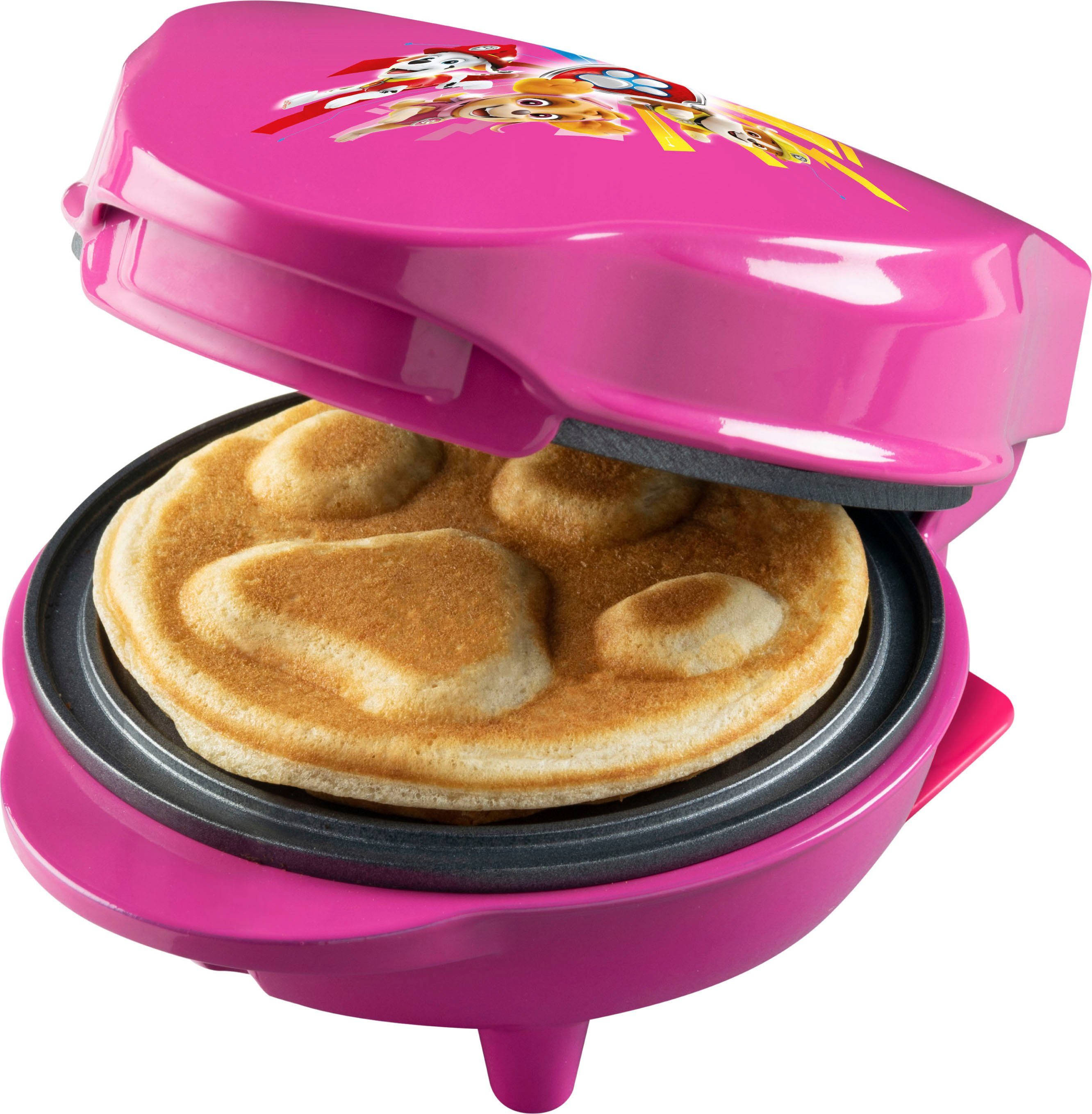 bestron Waffeleisen Paw Patrol APP500P, inkl. Backampel, Waffelgröße: Ø 10cm, Rosa