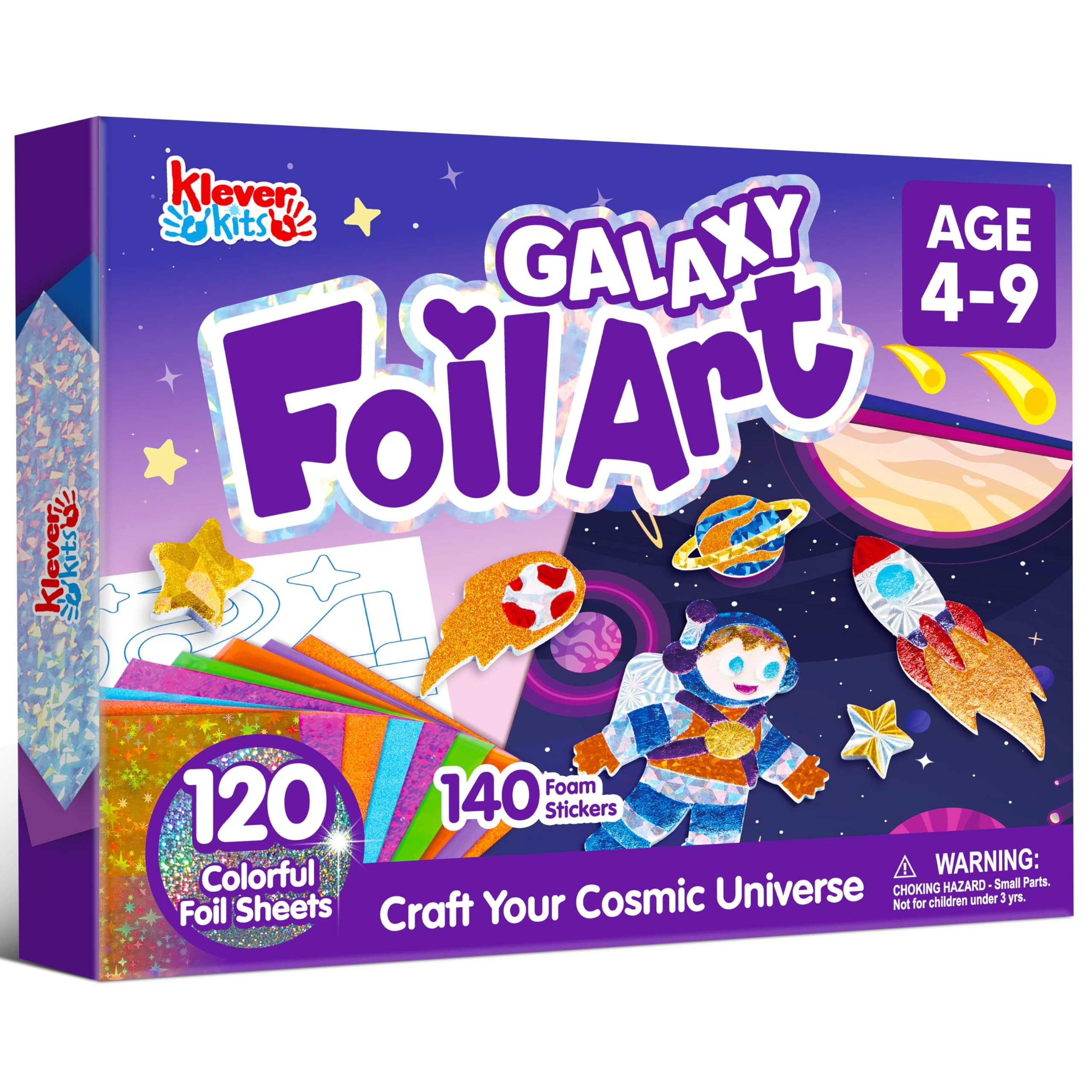 Klever Kits Blattmetall Klever Kits Folienkunst-Set für Kinder ab 4 – Kreativreise-Spielzeug