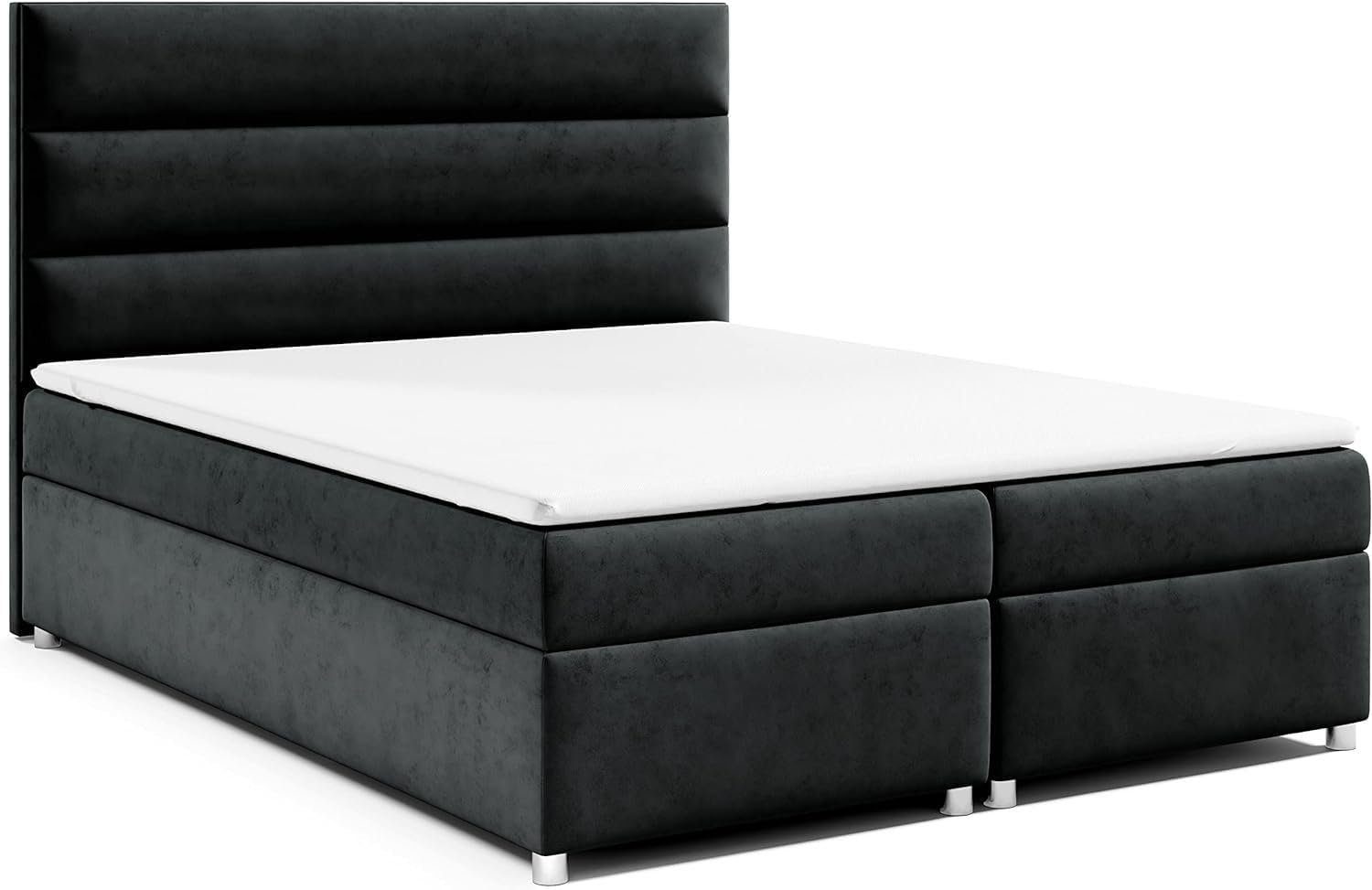 Best for Home Boxspringbett Trinity K-1 Boxspringbett mit Bettkasten & Bonellfederkern (140x200 160x200 180x200 200x200 cm), inkl. Lieferung bis in die Wohnung, TOP- Preis-Leistungs-Verhältnis