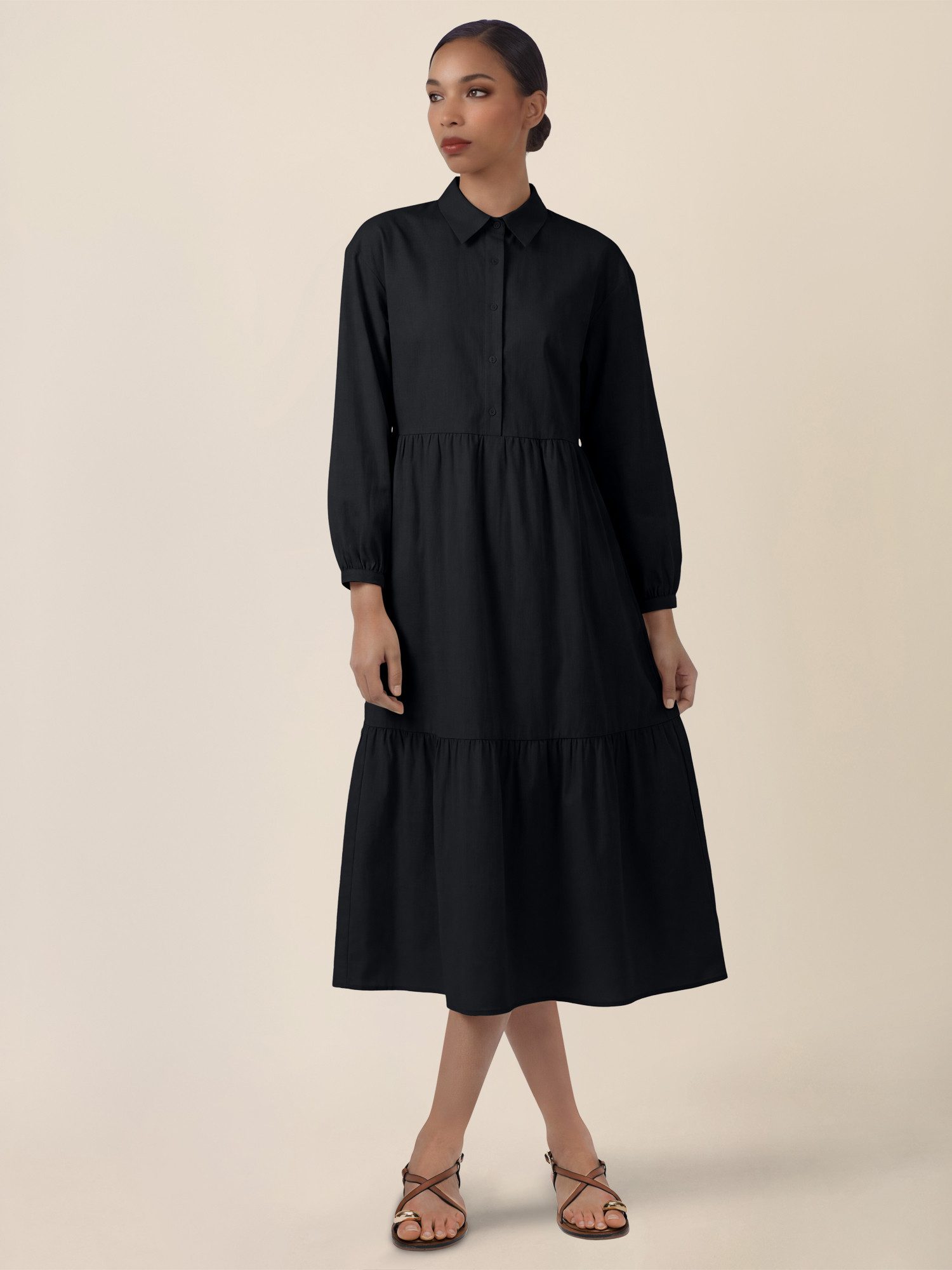 Apart Midikleid mit Hemdkragen günstig online kaufen