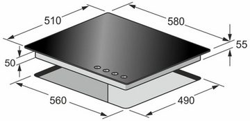 Kaiser Küchengeräte Backofen-Set EH 6726 ElfAD+KCG 6335 Elfem, Einbau Backofen 80L 11 Betriebsfunktionen+Gas-Kochfeld 60cm