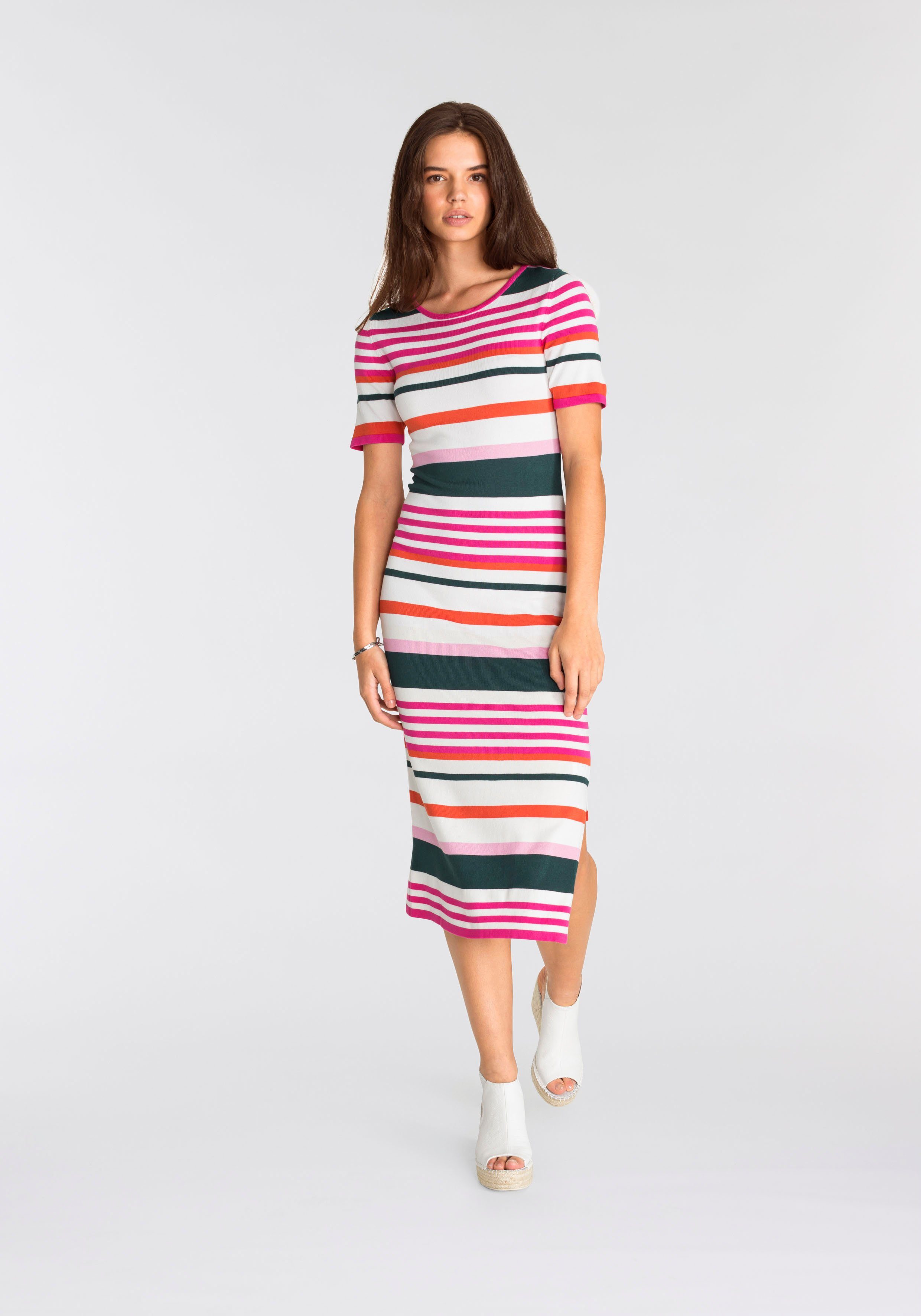 Damen Kleider AJC Strickkleid im Multicolor-Streifendesign - NEUE KOLLEKTION