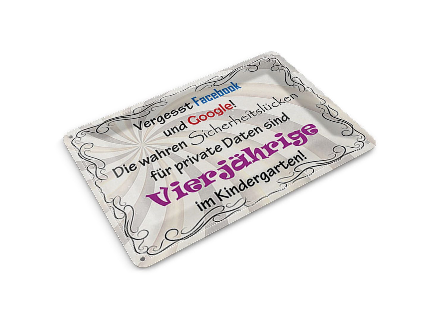 Femer GmbH Postkarte Spruch 14x10 cm vergesst Facebook und google, unfrankiert