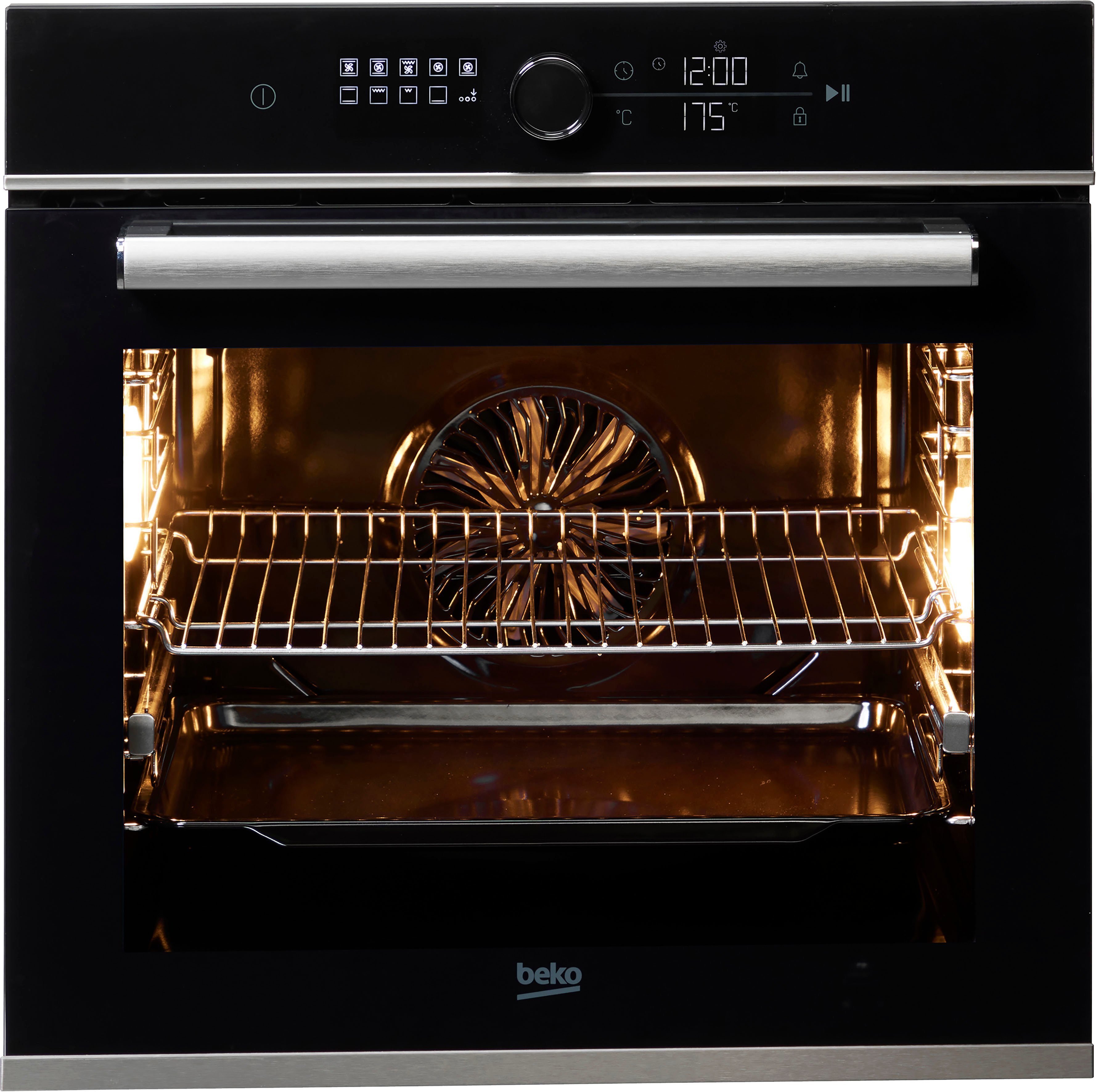 BEKO Einbaubackofen BBIM13400XS, mit 1-fach-Teleskopauszug, SteamShine