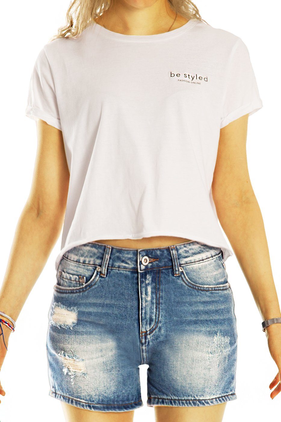 be styled Jeansshorts Jeans Shorts High Waist Hotpants kurze destroyed Jean günstig online kaufen
