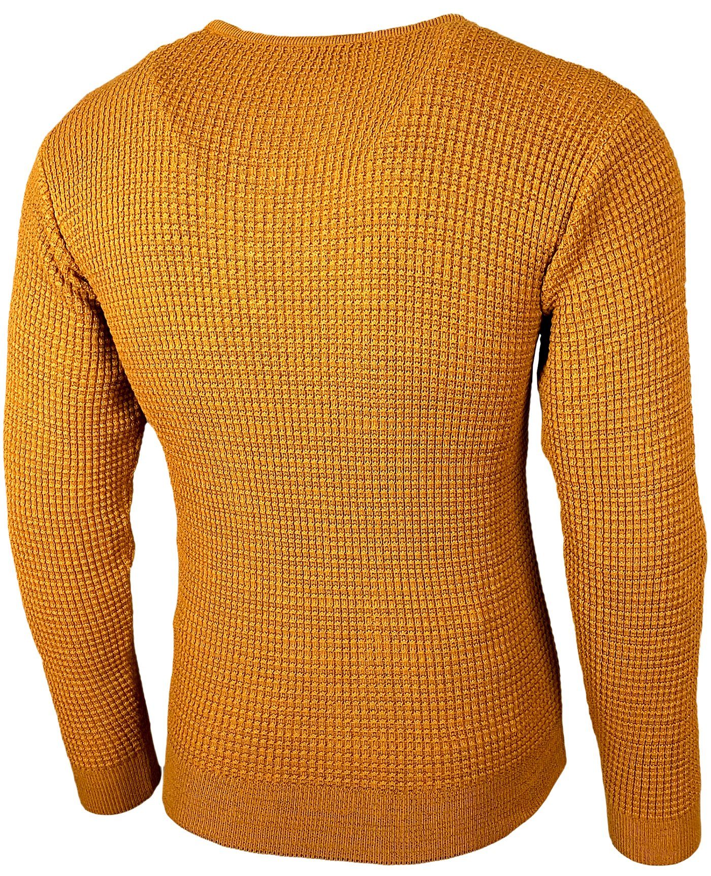 Baxboy Strickpullover Baxboy Herren Pullover Rundkragen Moderner Feinstrick Pulli B-52132
