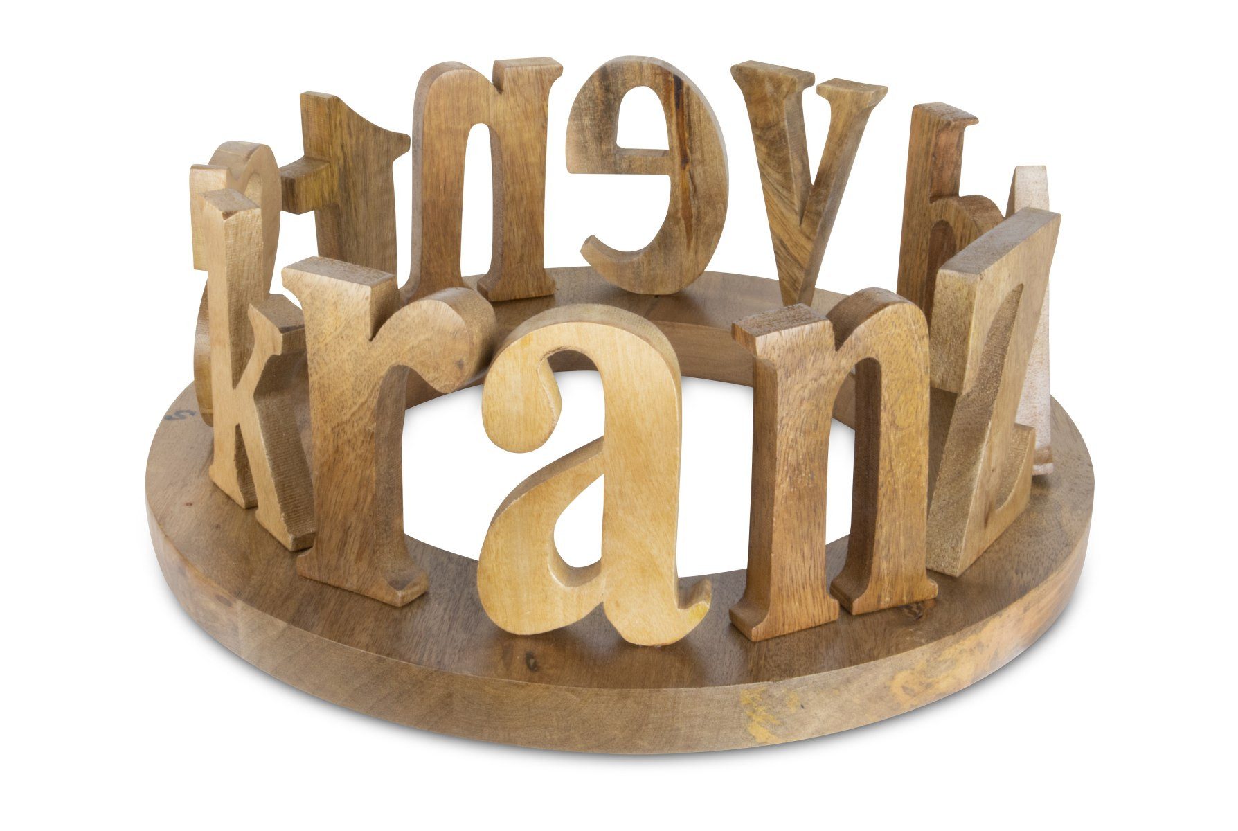RIFFELMACHER & WEINBERGER Christbaumschmuck Deko Holzring Adventskranz, Massiver Holzkreis