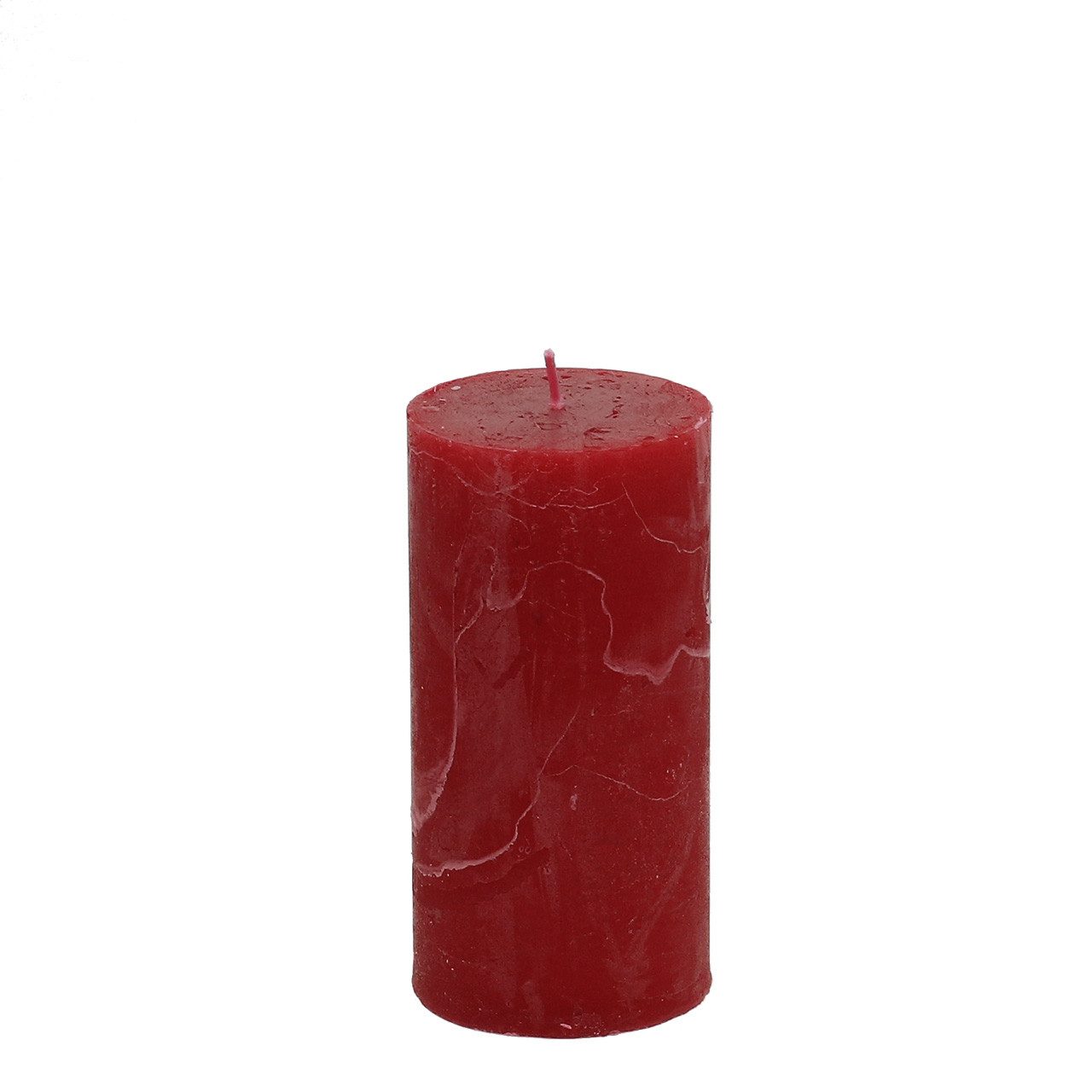 Florists Products Stumpenkerze Durchgefärbte Deko-Kerzen Dunkelrot, 50x100mm, 4er Set, 4 Stück