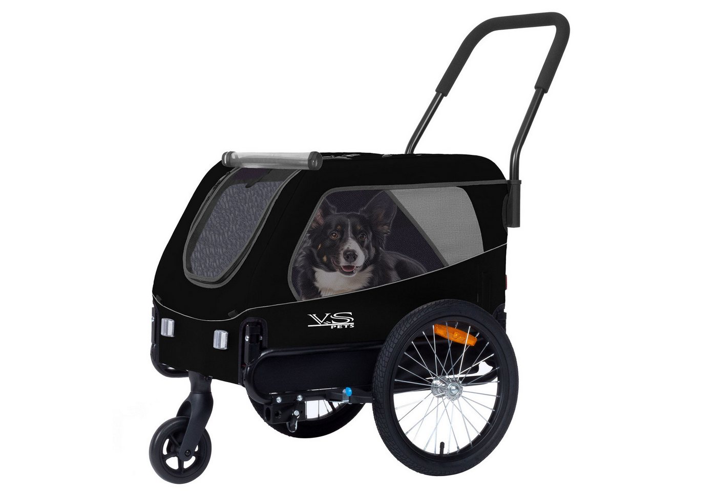 TIGGO Fahrradhundeanhänger Tiggo Medium Hundeanhänger & Buggy 2in1 Fahrradanhänger Hundebuggy