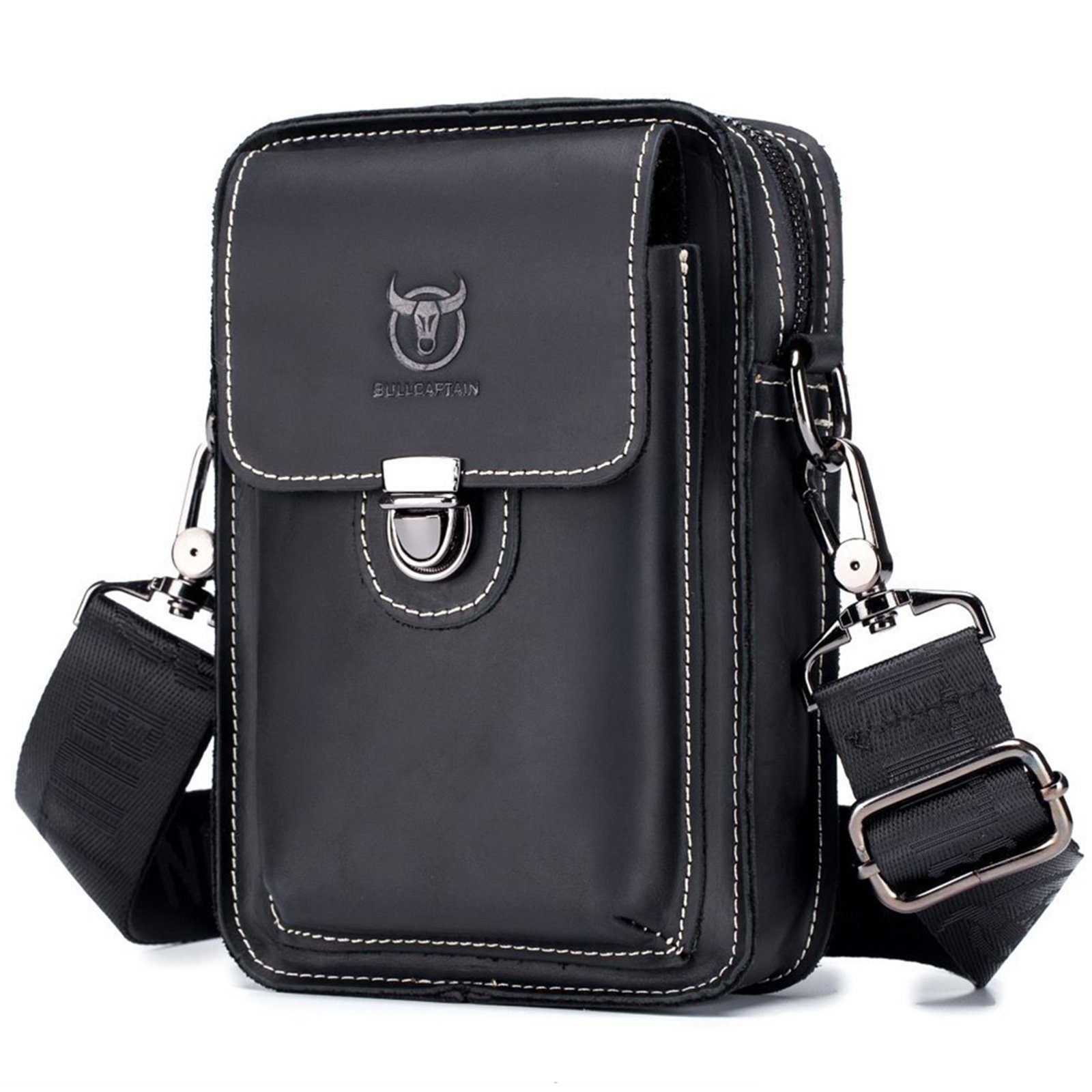 feinlux Umhängetasche Umhängetasche (Packung, Henkeltasche Handtasche Leder Tragetasche Aktentasche Tasche Vintage), für Herren Damen Jungen Freizeit Arbeit Business Schule Büro Reisen