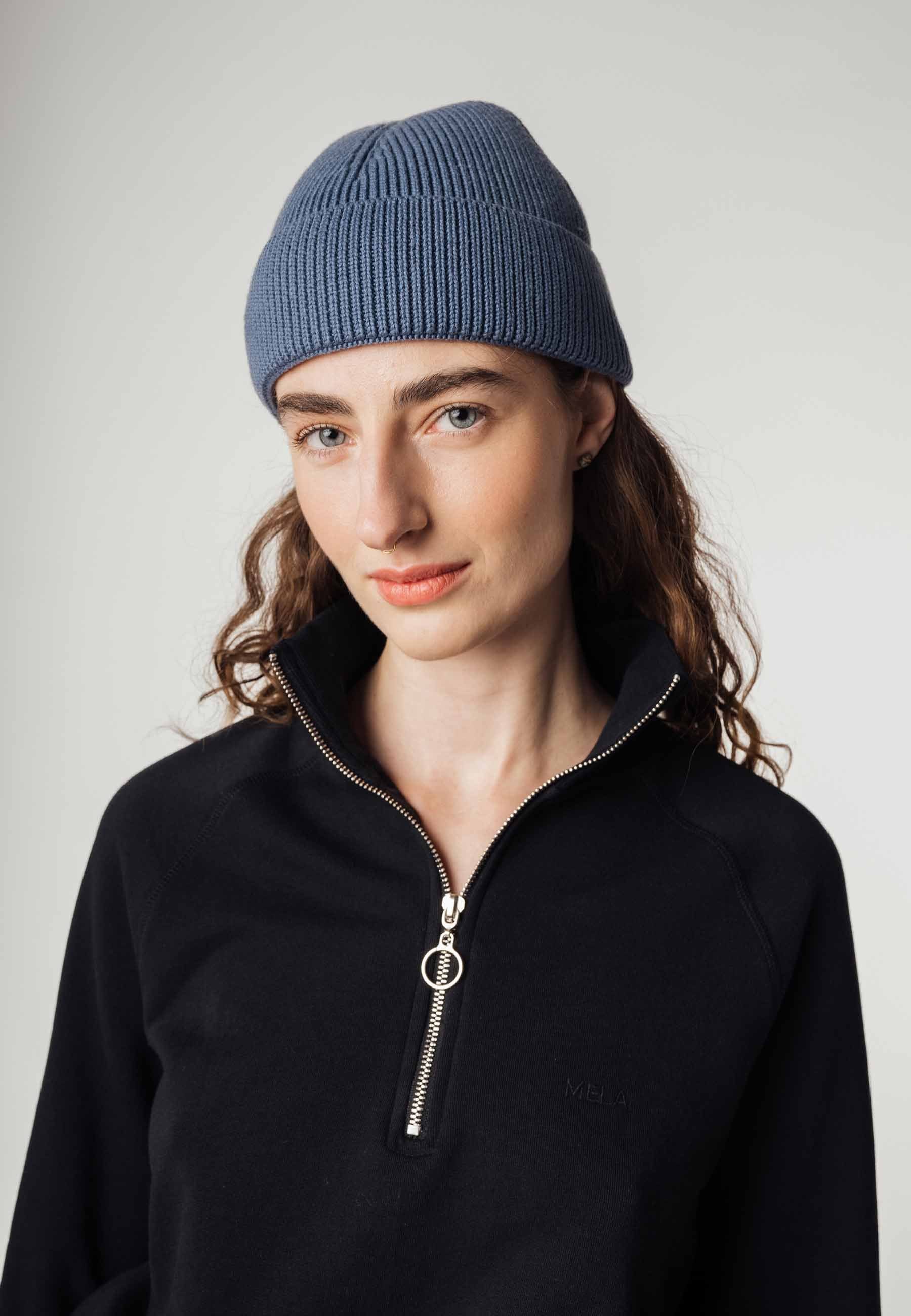 MELA Strickmütze Unisex Kurze Rippstrick Mütze günstig online kaufen