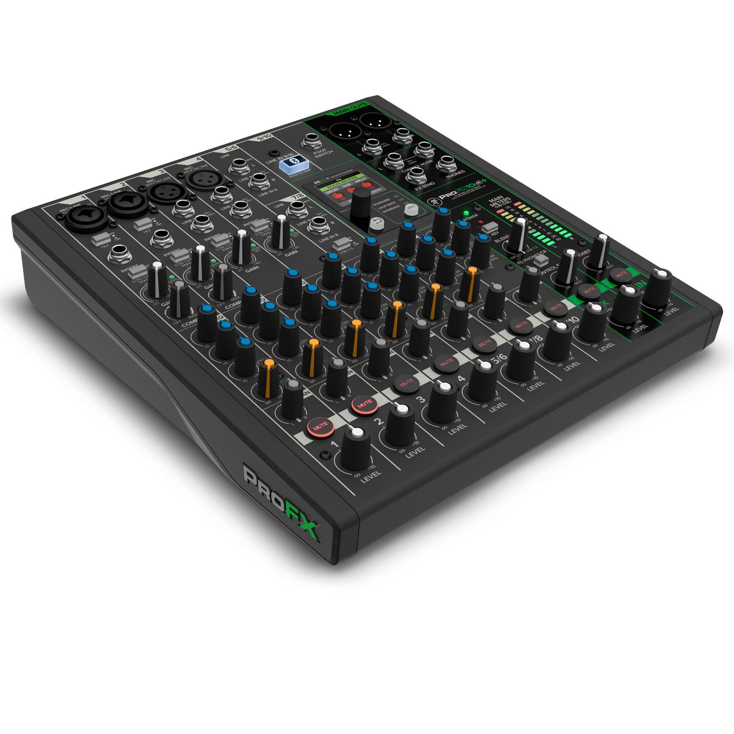 Mackie Mischpult ProFX10V3+ 10-Kanal Analogmixer Digitales Aufnahmegerät