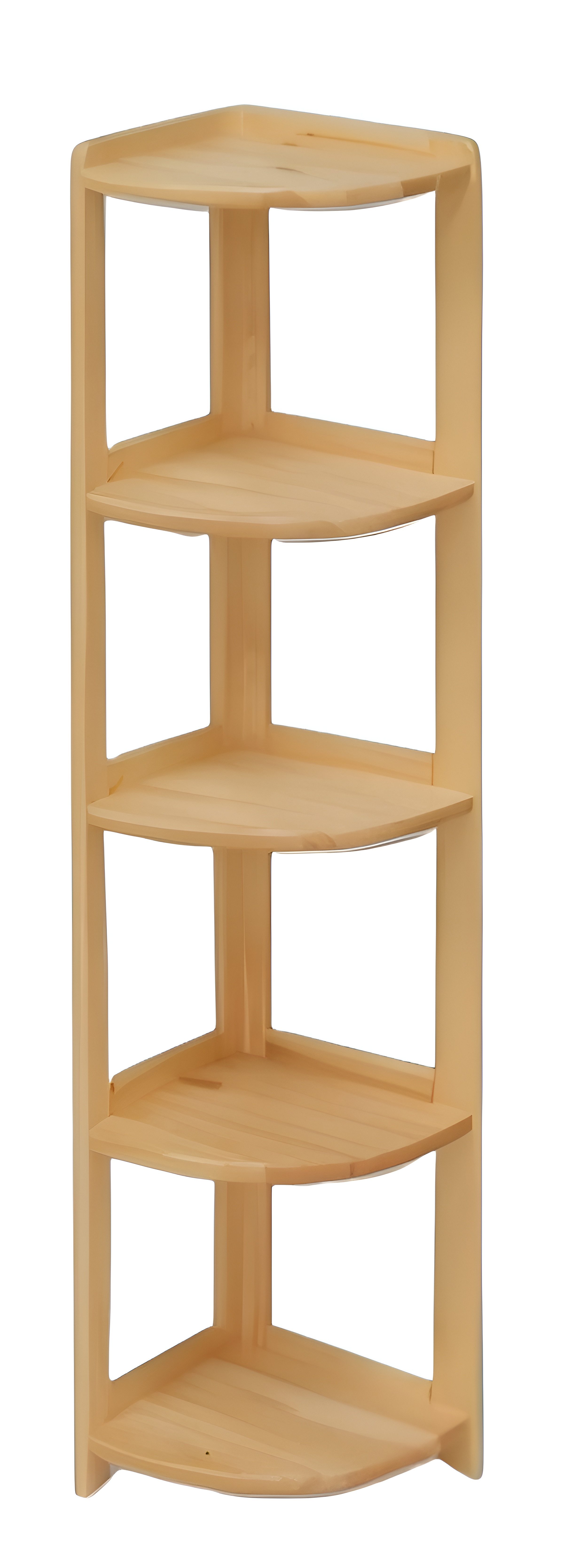 Xlmoebel Eckregal Neu Echtholz Wandregal für das Wohnzimmer oder Büro - Eckdesign, 1-tlg., Hergestellt in Europa