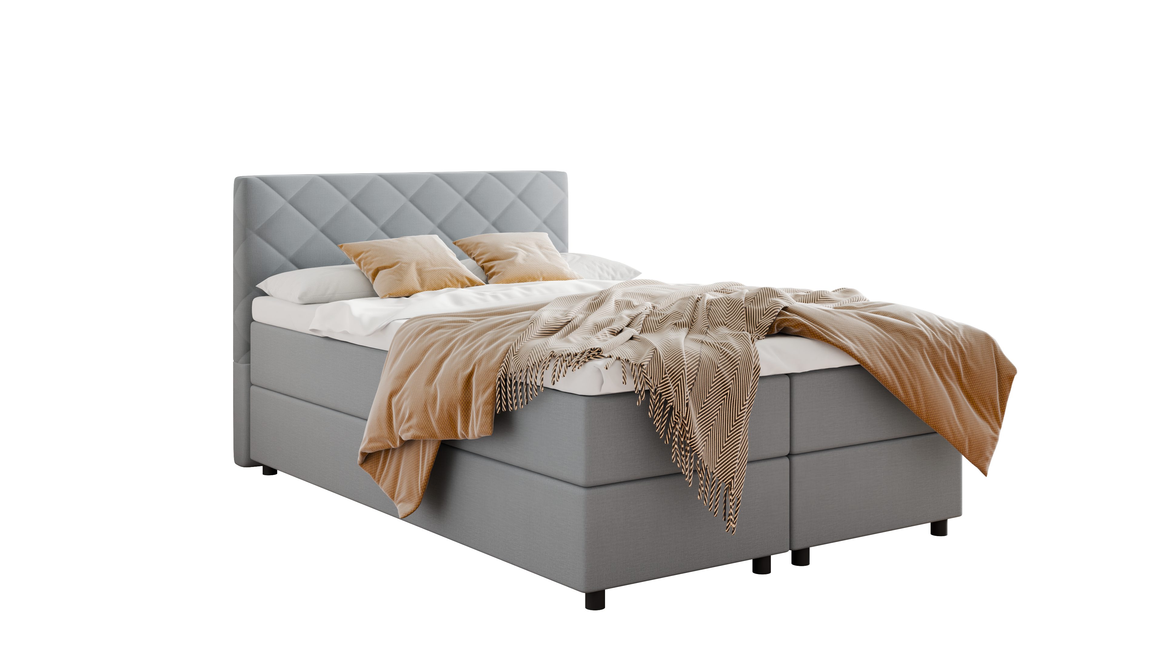 PANDA MÖBEL GmbH Boxspringbett DIAMARO 140x200, 160x200, 180x200, mit Bettkasten und Topper, Stilvolles Design – zeitlose Eleganz