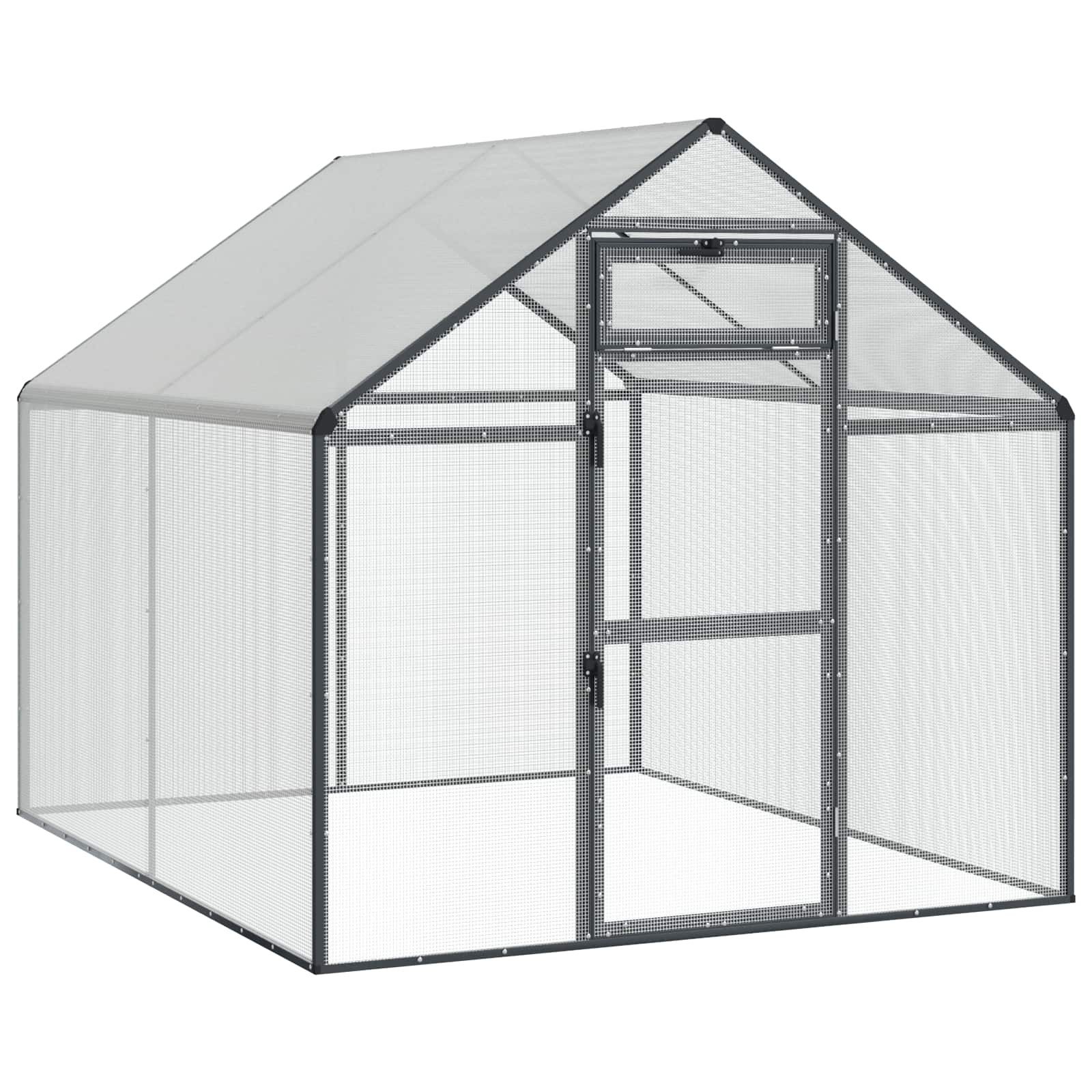vidaXL Voliere 181,5 x 221 x 173,5 cm Vogelkäfig Anthrazit 181,5x221x173,5 cm