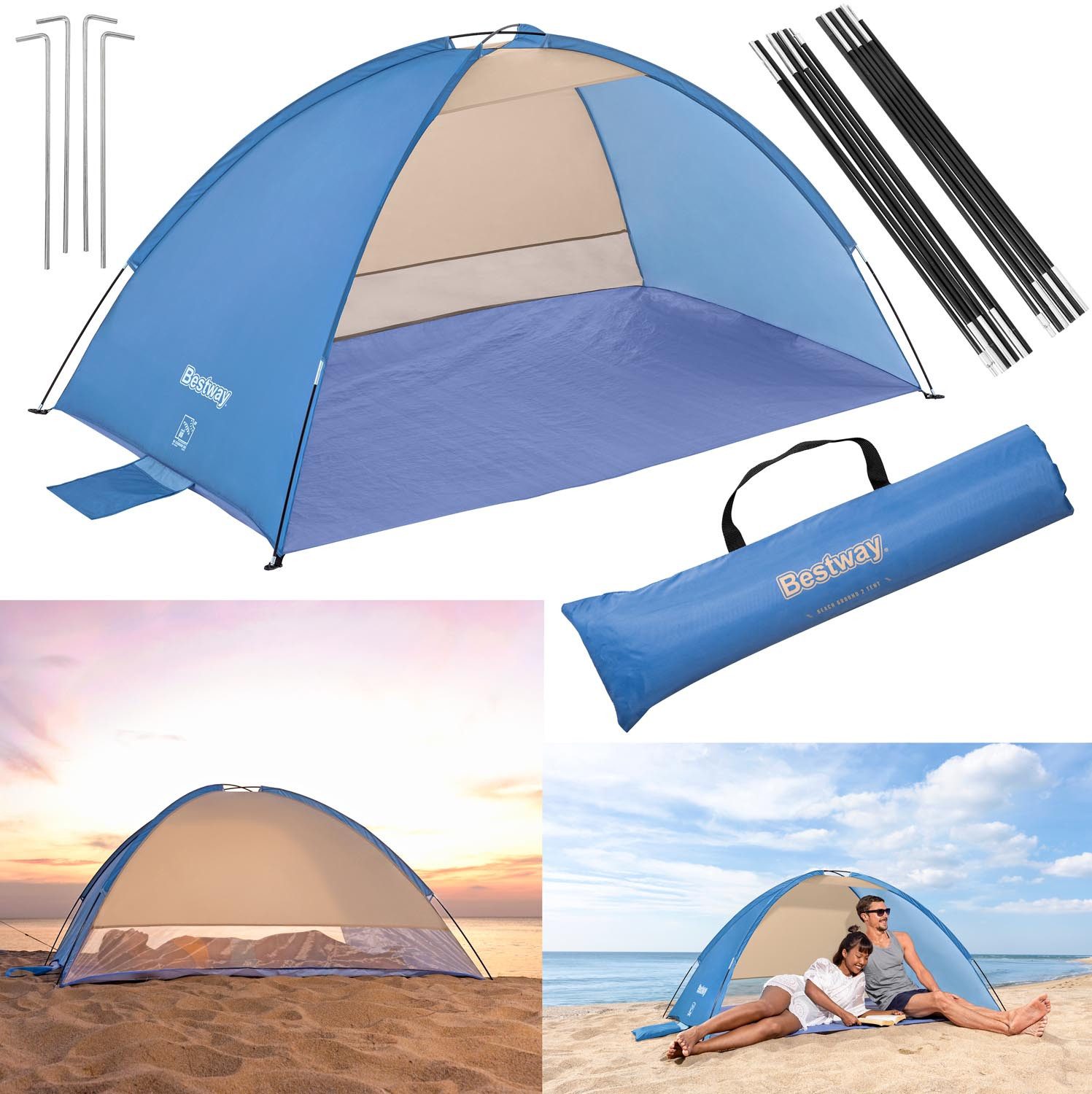 BESTWAY Strandmuschel Bestway 68105 - Strandmuschel Beach Ground 2 ...