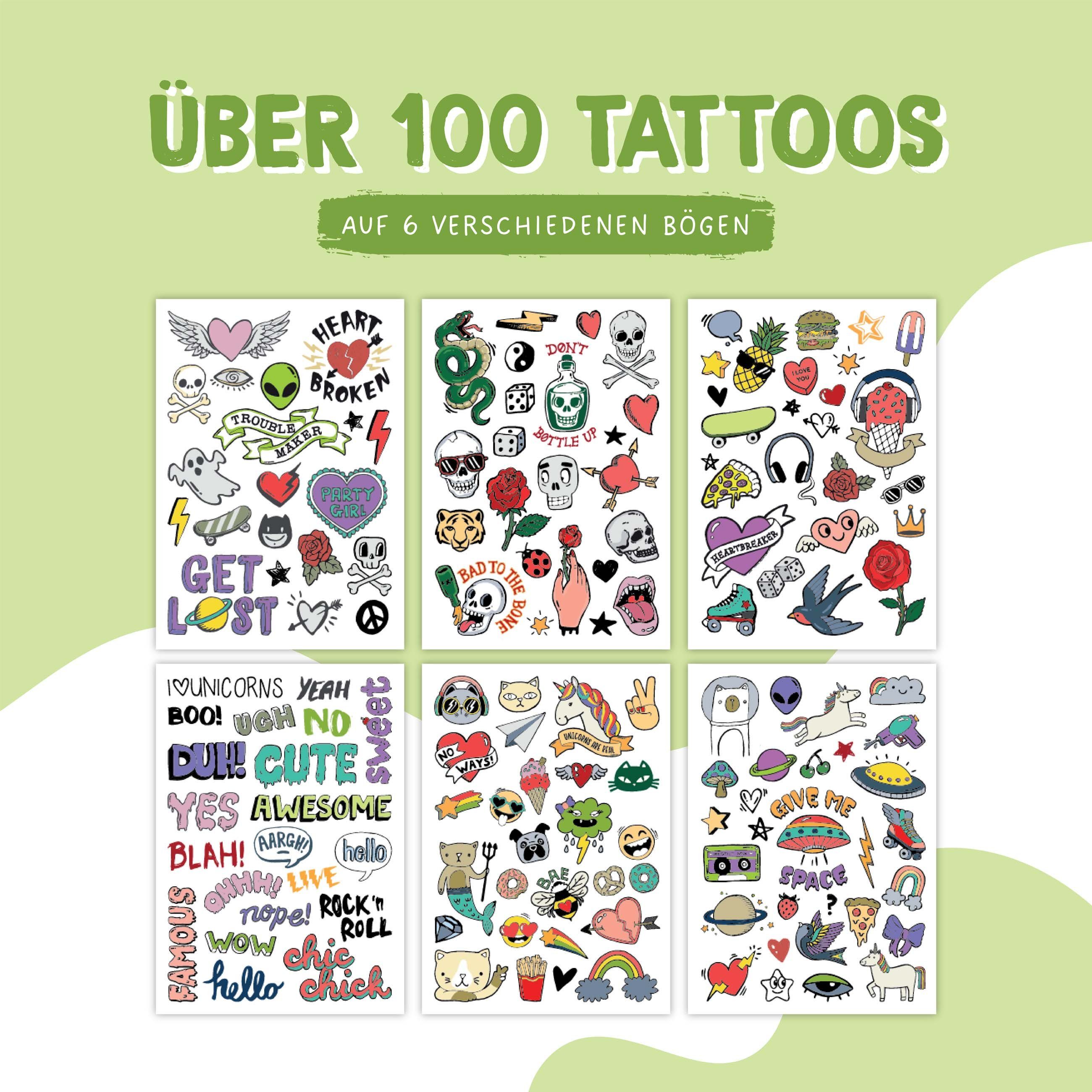 PAPIERDRACHEN Kindertattoo Papierdrachen 100 hautfreundliche Kindertattoos, 100% vegan, geprüft & made in Germany