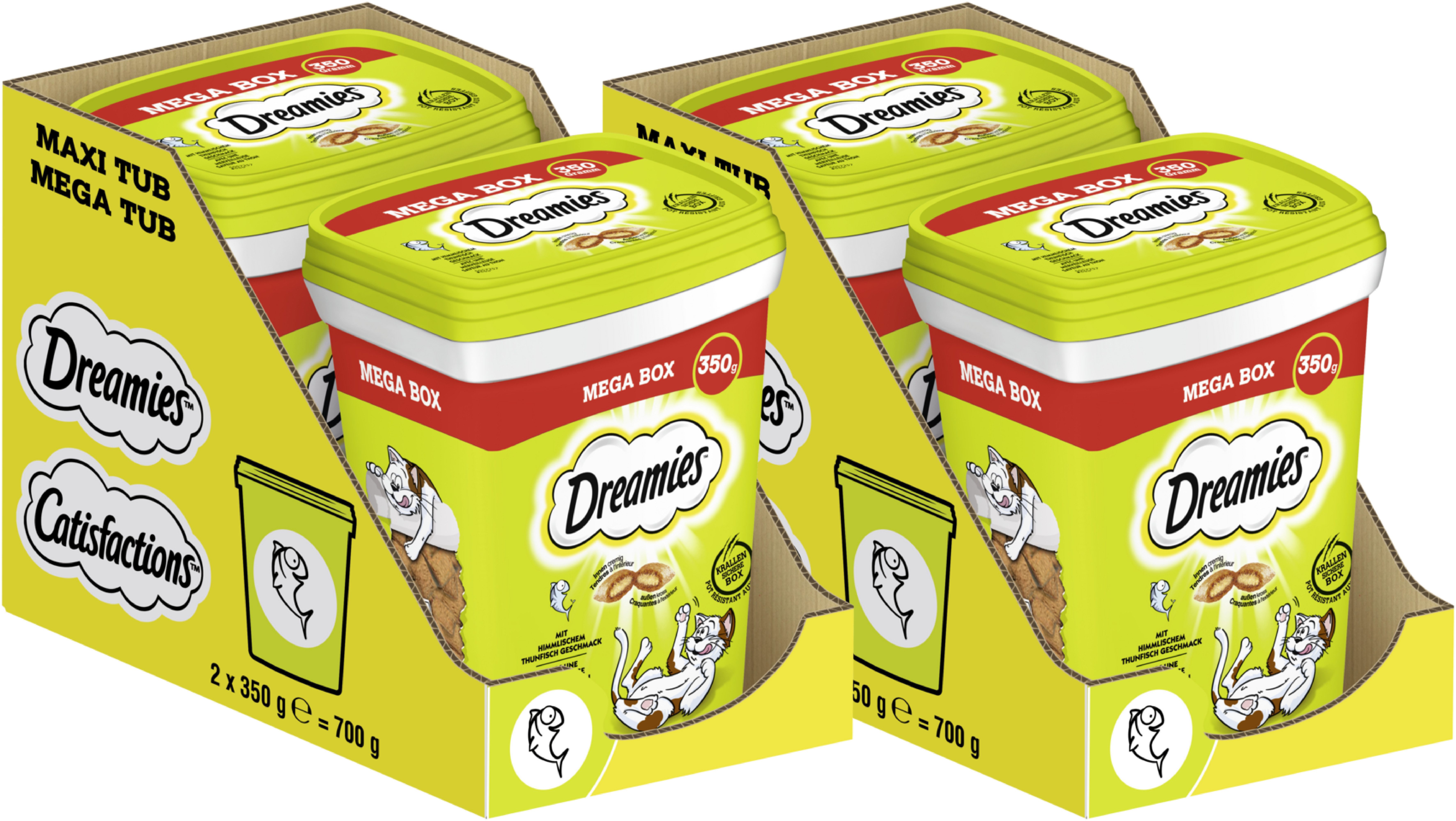 Dreamies DREAMIES™ Box Thunfisch 4 x 350g, Snack für: Katze