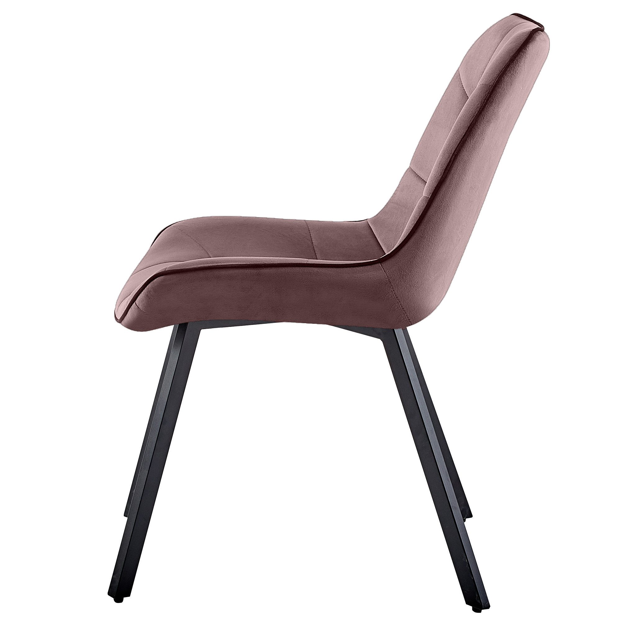 TRISENS Esszimmerstuhl Irys (Stück, 1 St), Polstersessel mit abgestepptem Samtbezug Küchenstuhl in Velvetoptik