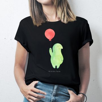 Mr. & Mrs. Panda T-Shirt Schildkröte Luftballon - Schwarz - Geschenk, Tshirt, Jahrmarkt, Damen (1-tlg)