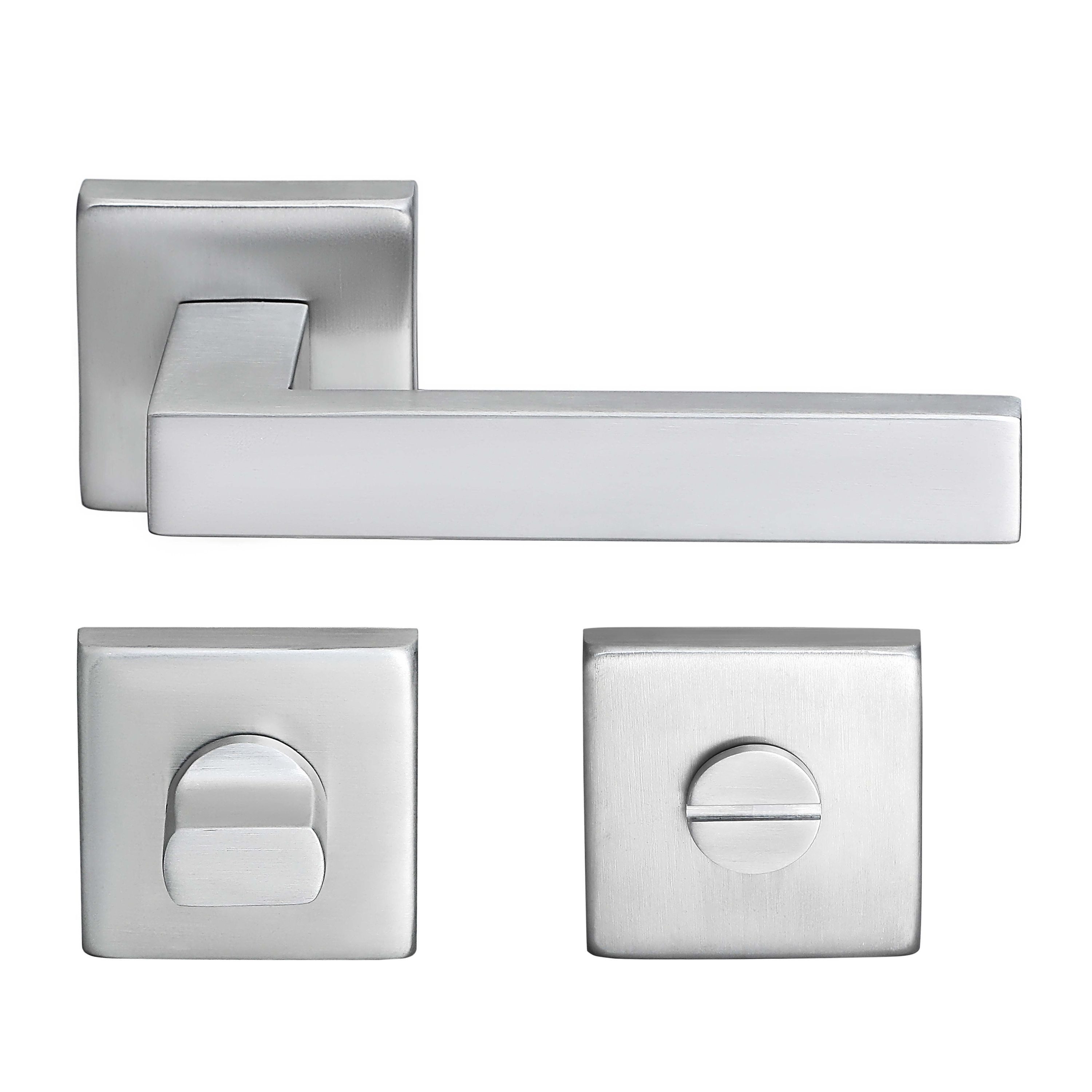 MeinTürgriff Drückergarnitur Trento Edelstahl Türgriff eckig Innentüren Ros günstig online kaufen