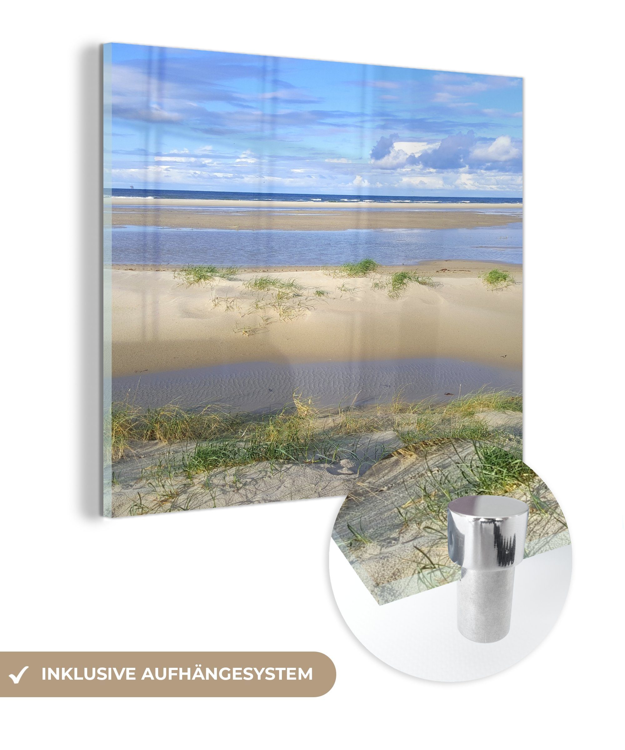 MuchoWow Acrylglasbild Die Dünen von Vlieland, (1 St), Glasbilder - Bilder auf Glas Wandbild - Foto auf Glas - Wanddekoration
