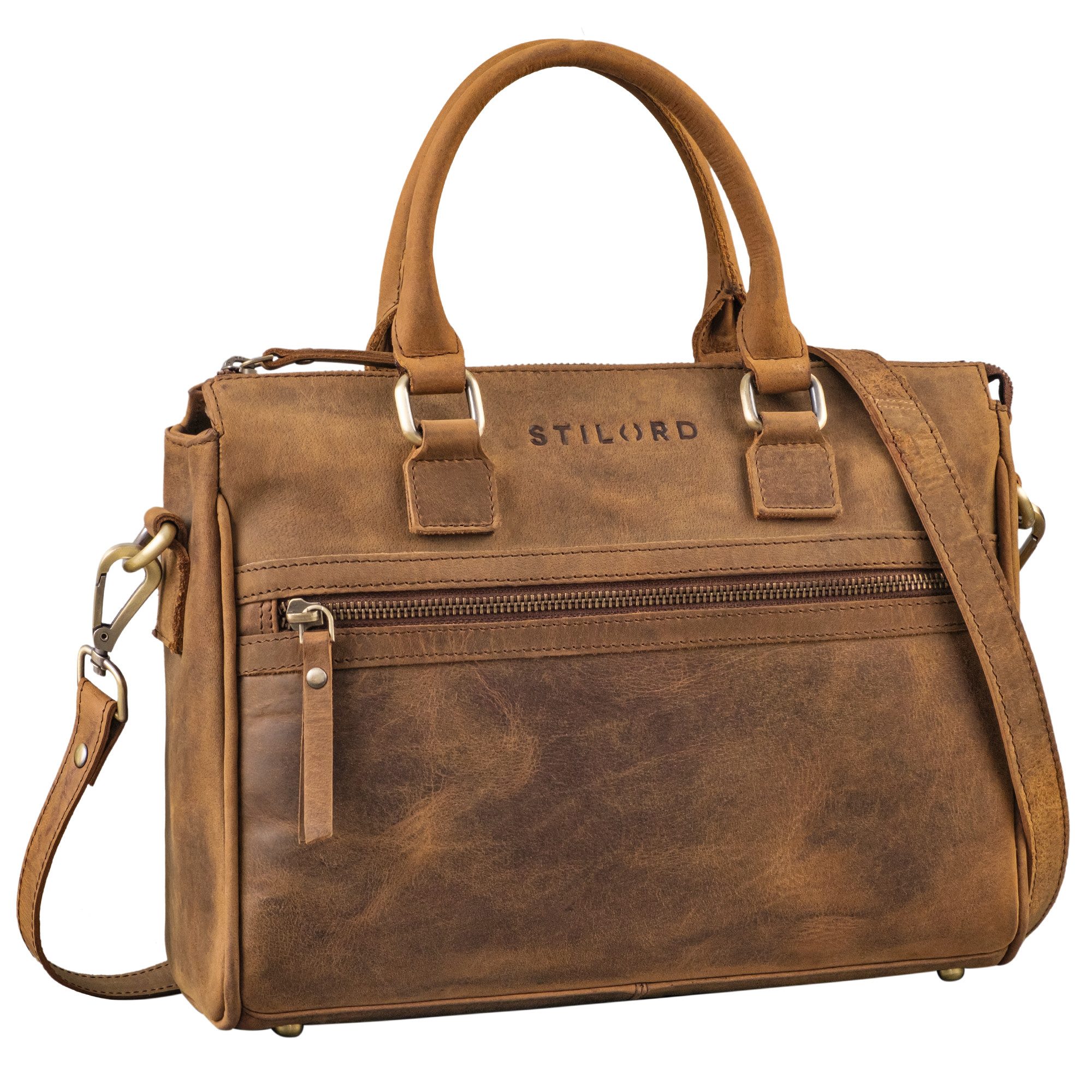 Handtasche "Corrine" Modische Handtasche Damen Leder Mittelgroß