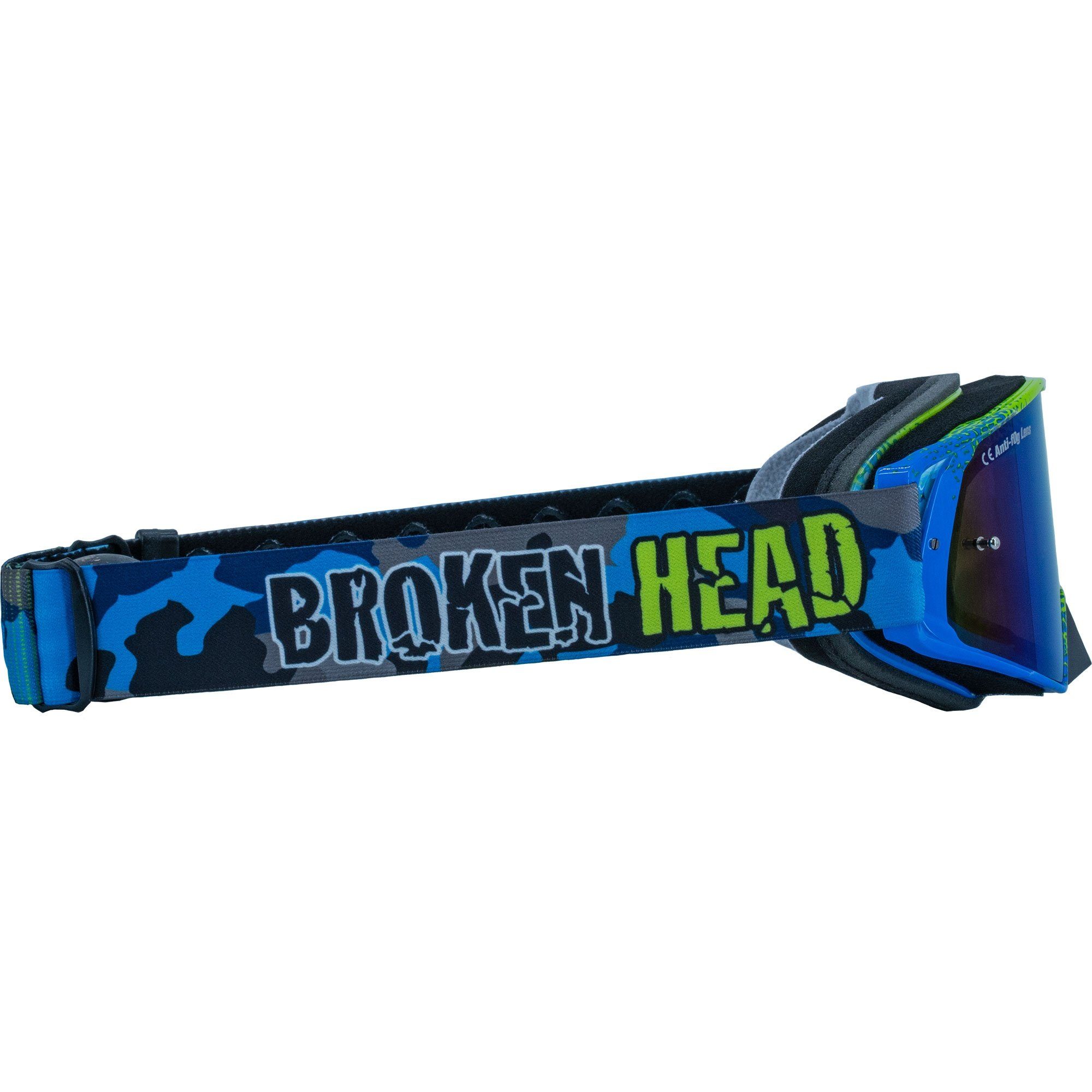 Blau, Broken MX-Regulator verstellbar Head Motorradbrille Größe
