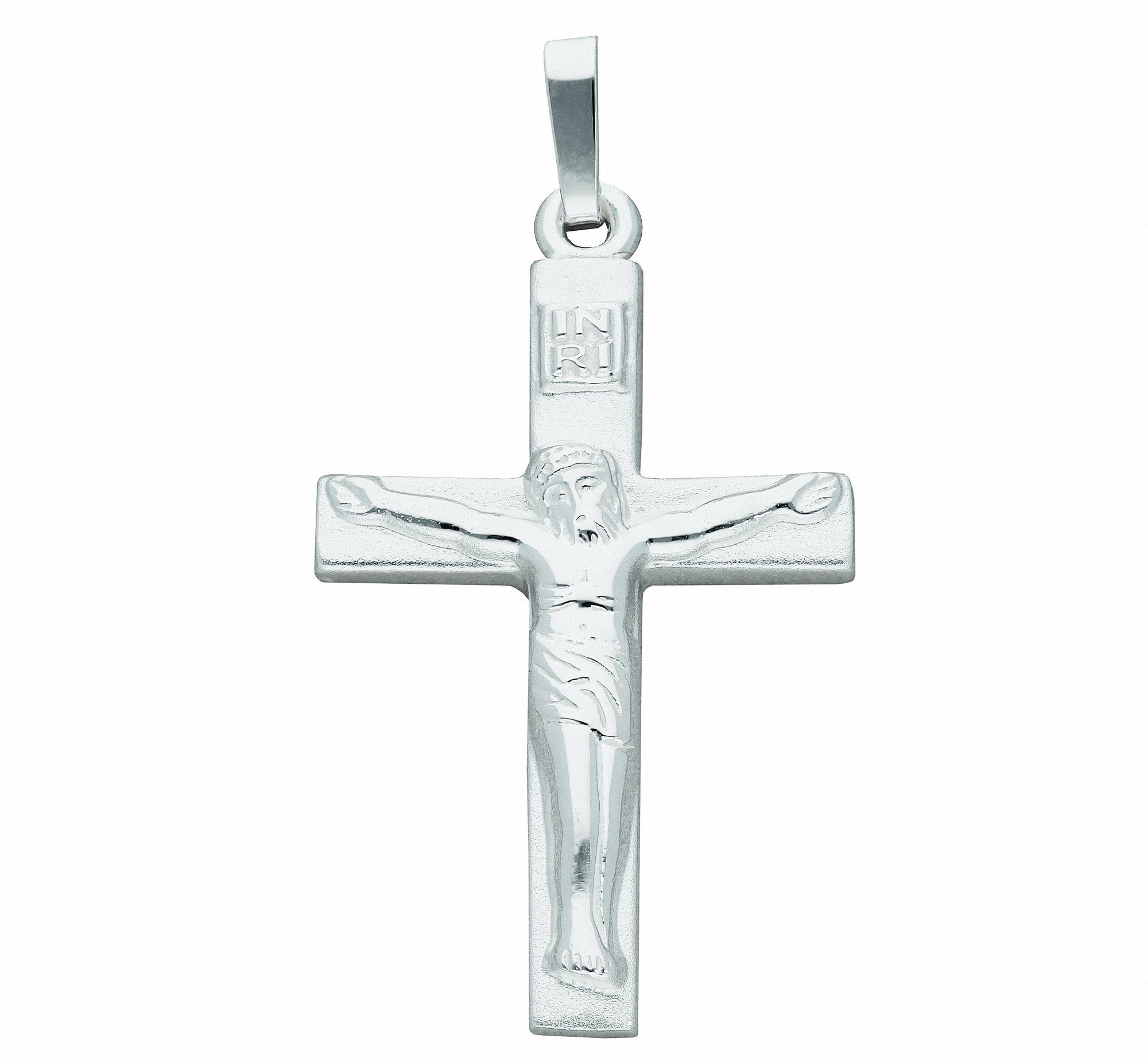 Adelia´s Kette mit Anhänger 925 Kreuz Anhänger Halskette mit Silber Schmuckset Korpus, Set 