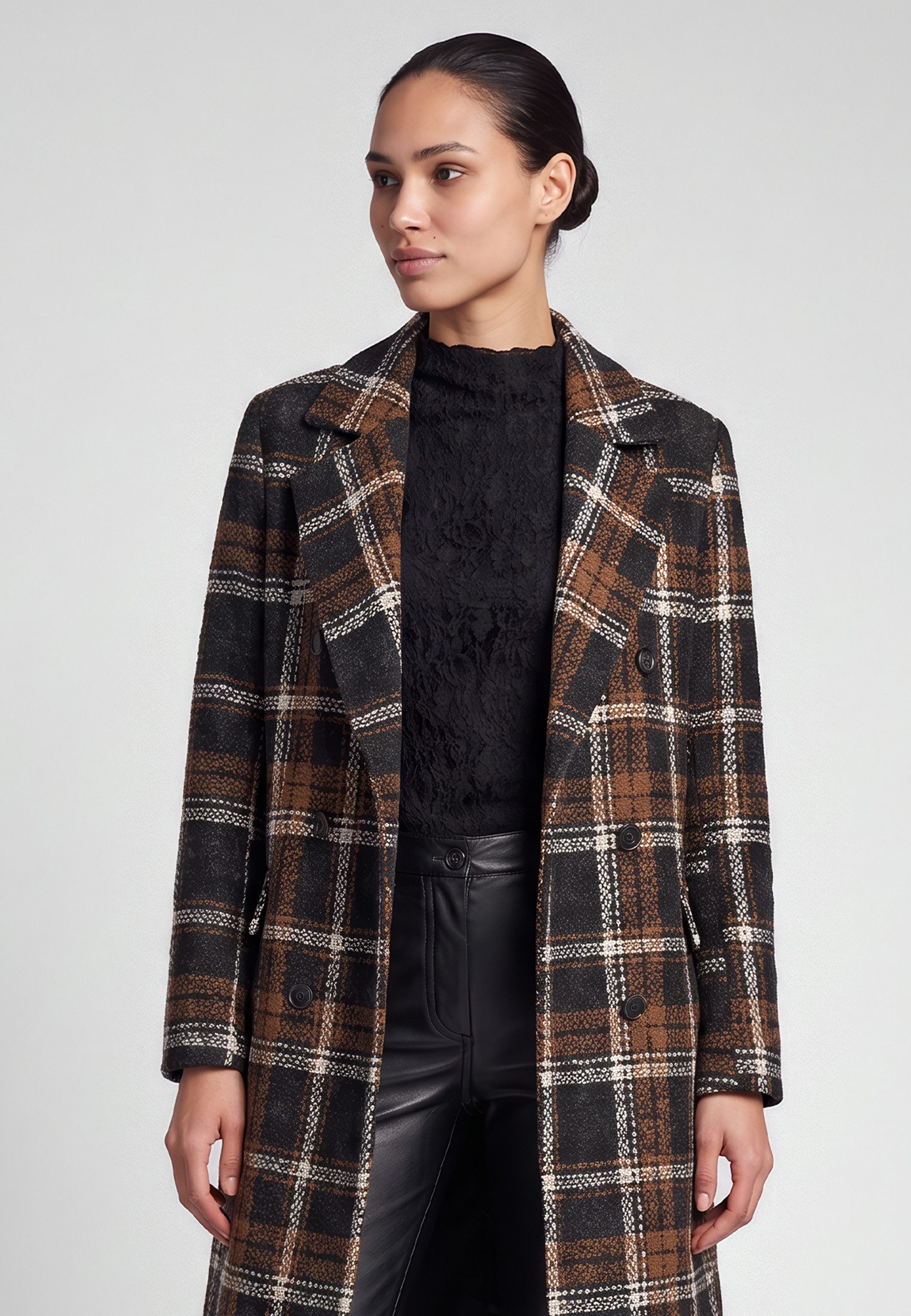 MARC AUREL Wollmantel im Revers-Mantel-Look