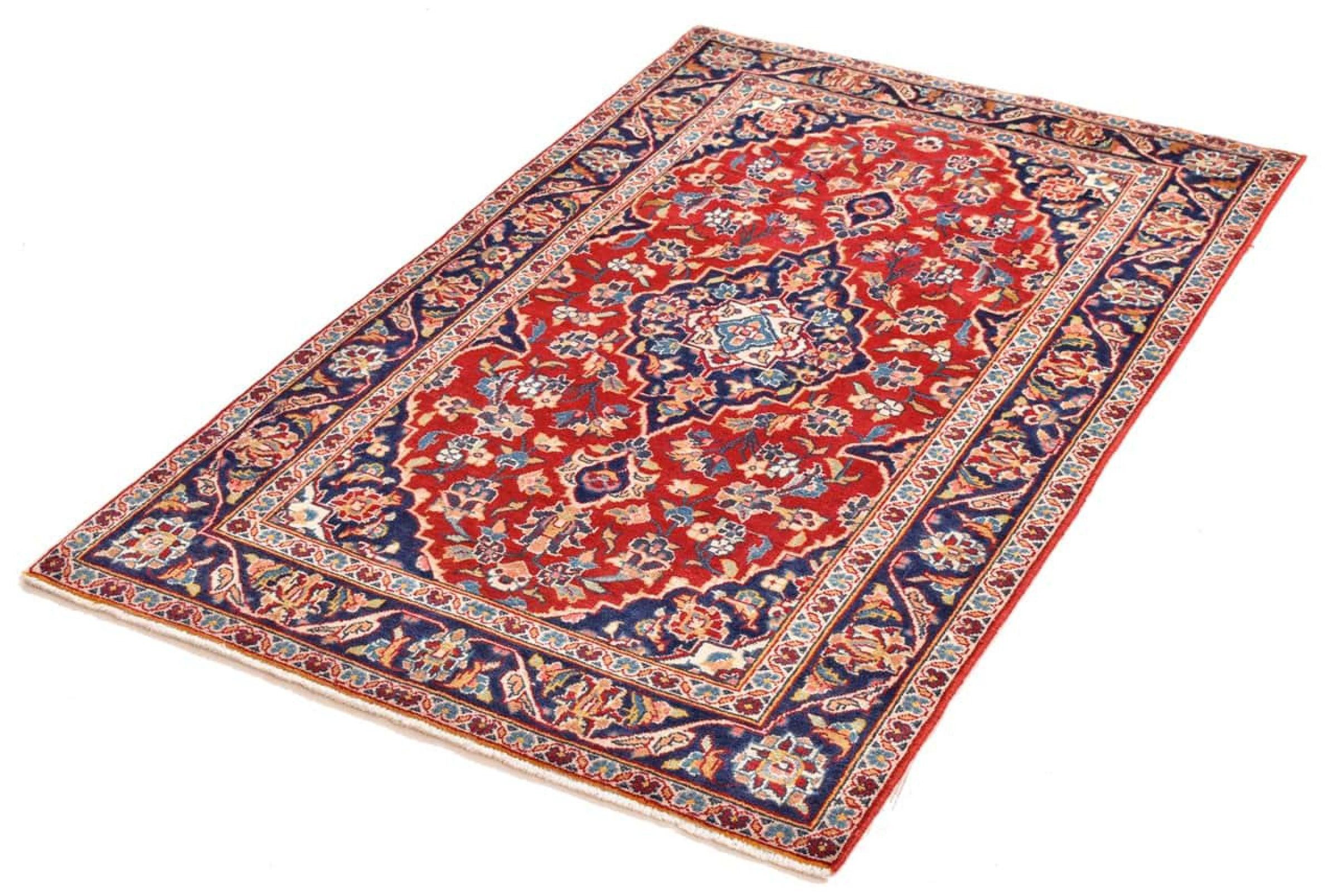 Nain Trading Orientteppich Keshan 97x154 Handgeknüpfter Orientteppich / Perserteppich, rechteckig, Höhe: 12 mm