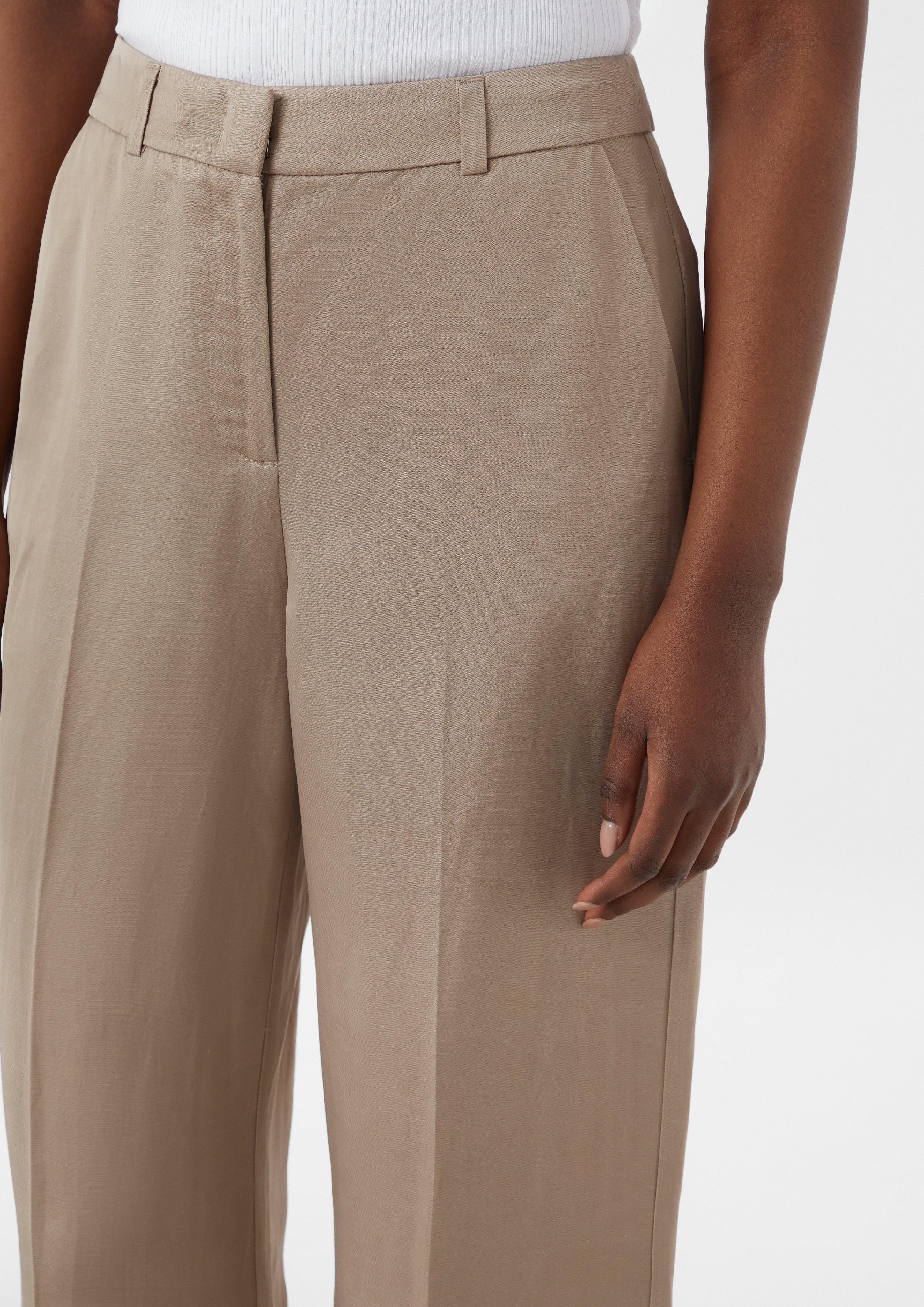 Comma Stoffhose Schimmernde Marlenehose aus Leinenmix günstig online kaufen