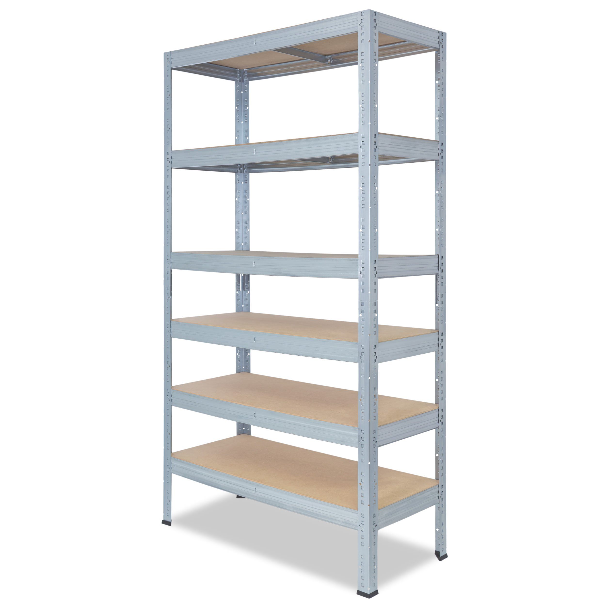 Werkstattregal Regale je Metallregal 200x45x50cm Böden als Steckregal Lagerregal, 166kg shelfplaza & Garagenregal, Schwerlastregal Tragkraft, mit Regal Kellerregal, verzinkt, PROFI, 6 Metall