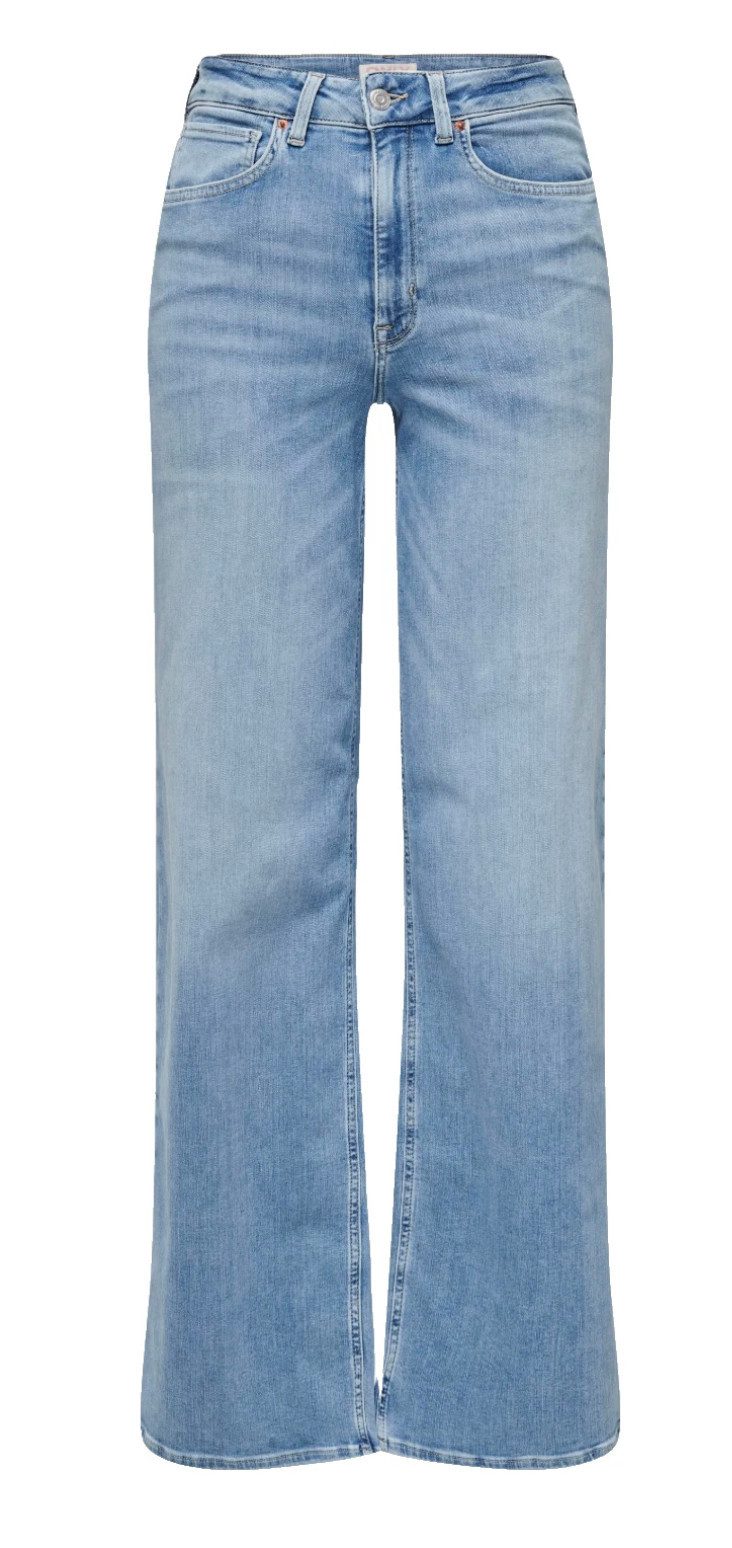 ONLY Bootcut-Jeans ONLMADISON Damen Jeans Wide Leg High Waist Hellblau Denim 15282975 verleiht jedem Outfit eine zeitgemäße, modische Note.