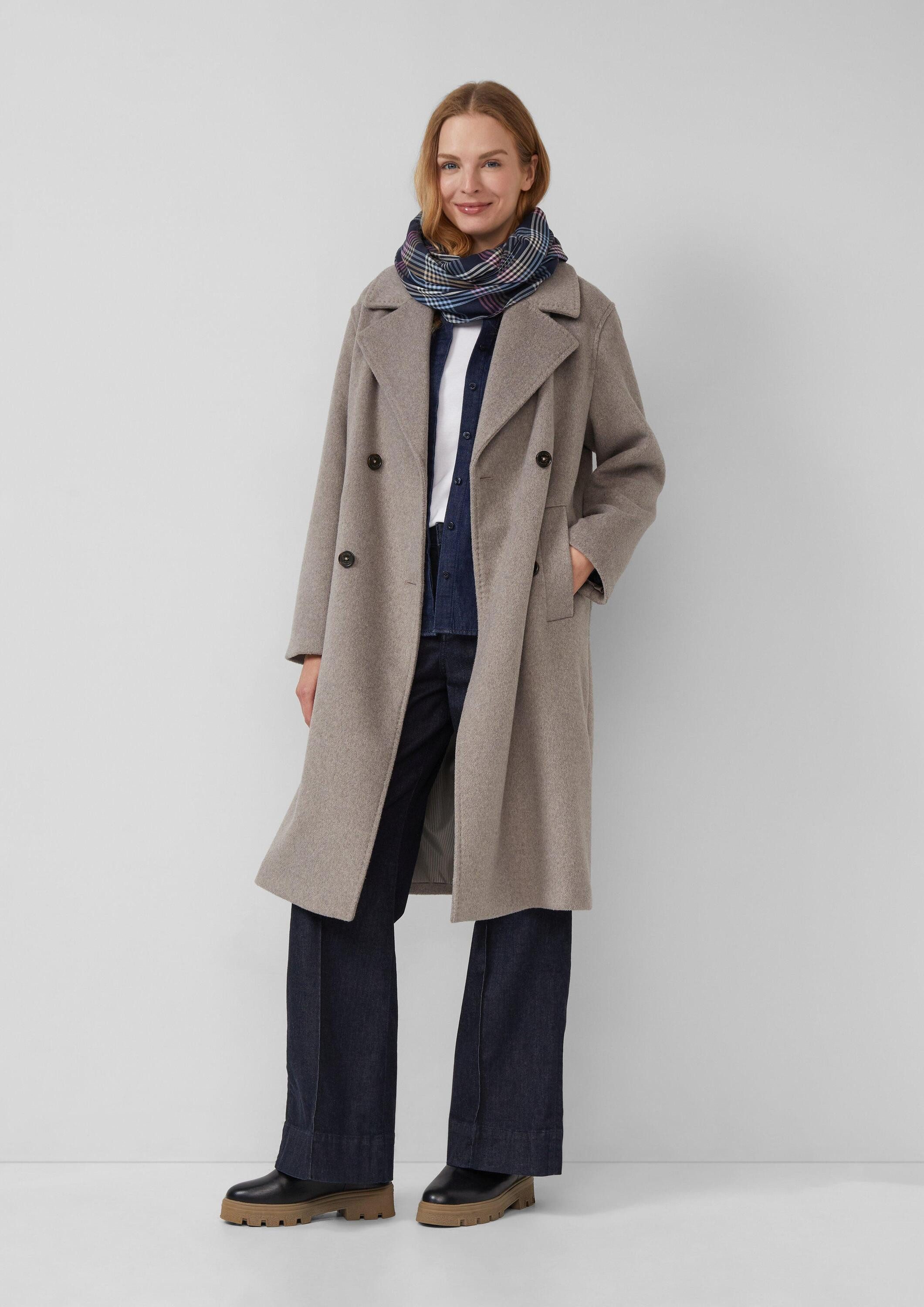 s.Oliver Loop Snood, Weicher Loopschal aus Modalmix mit Karomuster