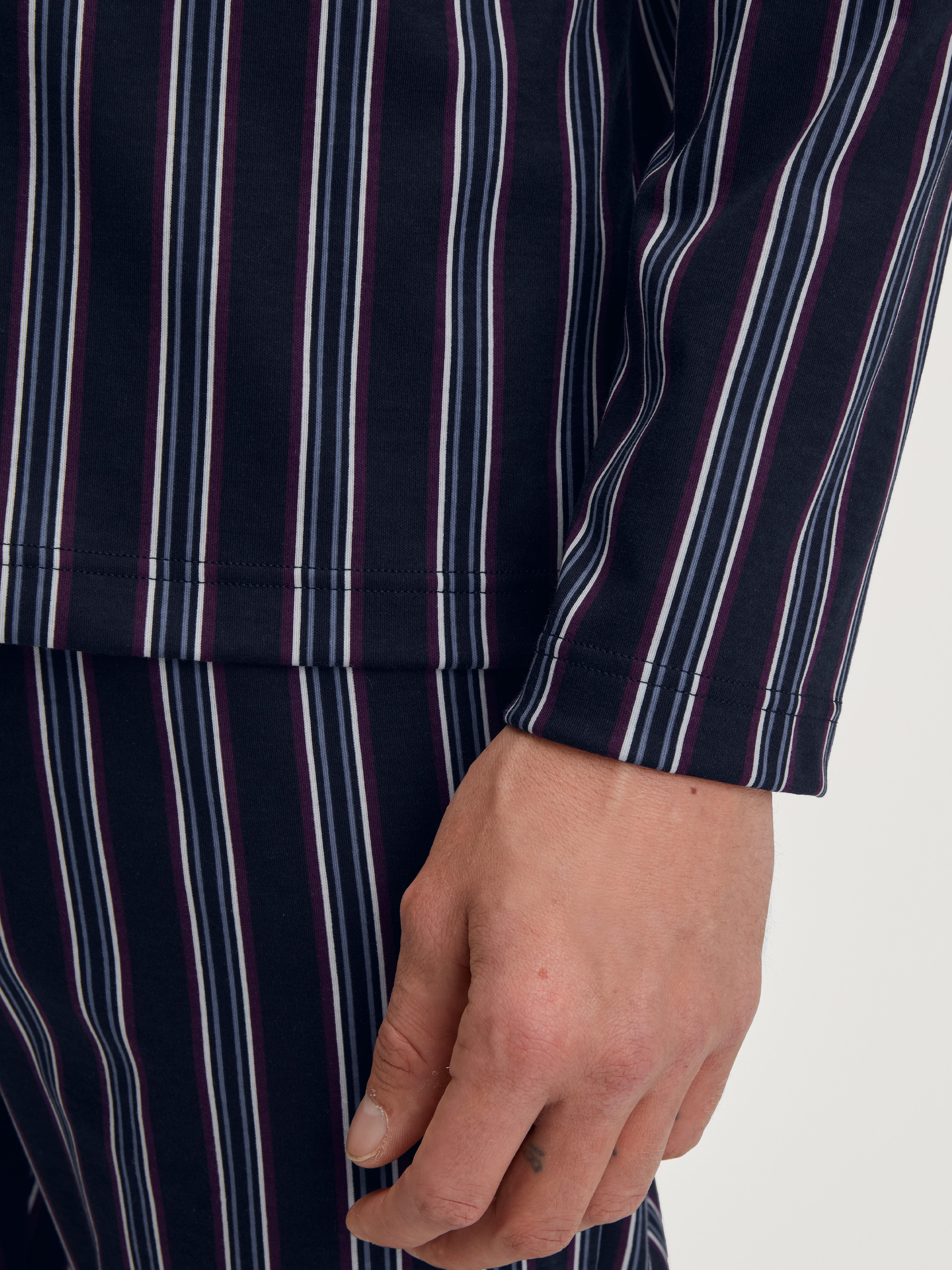 CALIDA Schlafanzug Relax Streamline 4 (2 tlg) in Interlock-Qualität, weich, Cotton, lange Ärmel