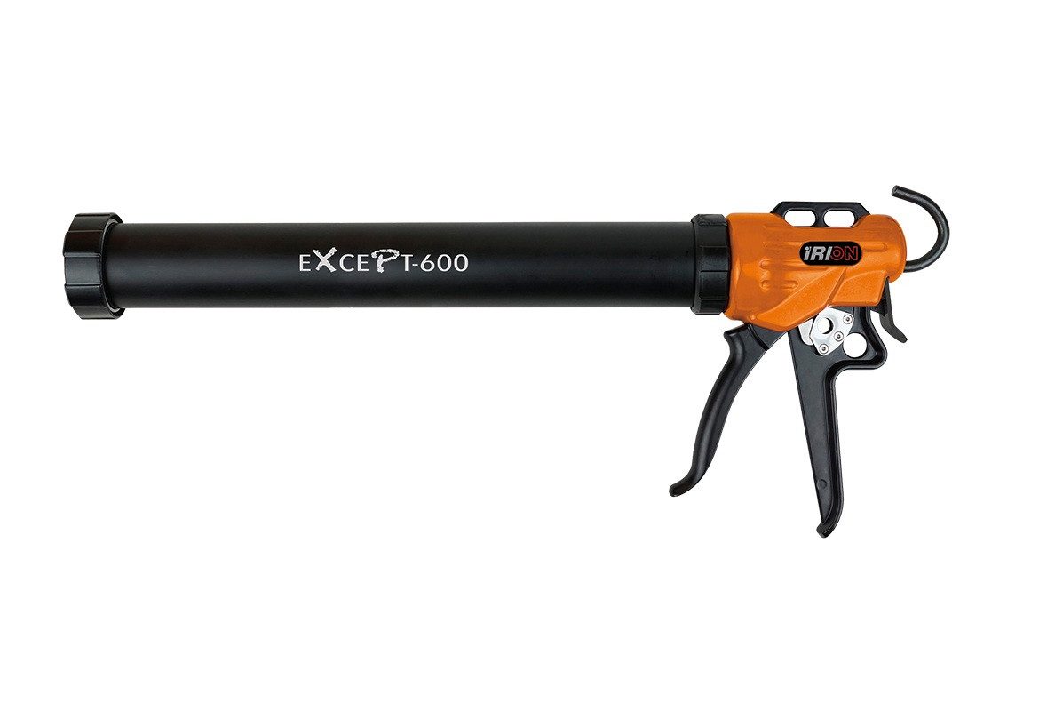 IRION Kartuschenpistole Irion eXcePt-600 Dichtstoff Alurohrpresse 600ml Kartuschen Beutel, 310 ml, Rostresistente Speziallegierung
