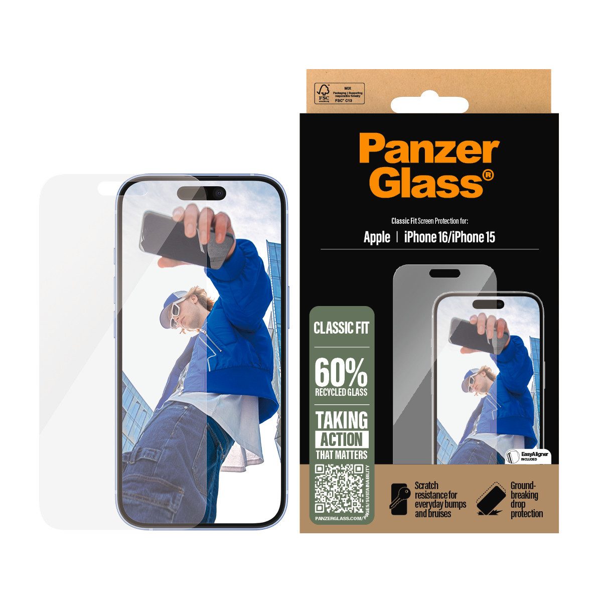 Displayschutzglas Classic Fit Screen Protection
