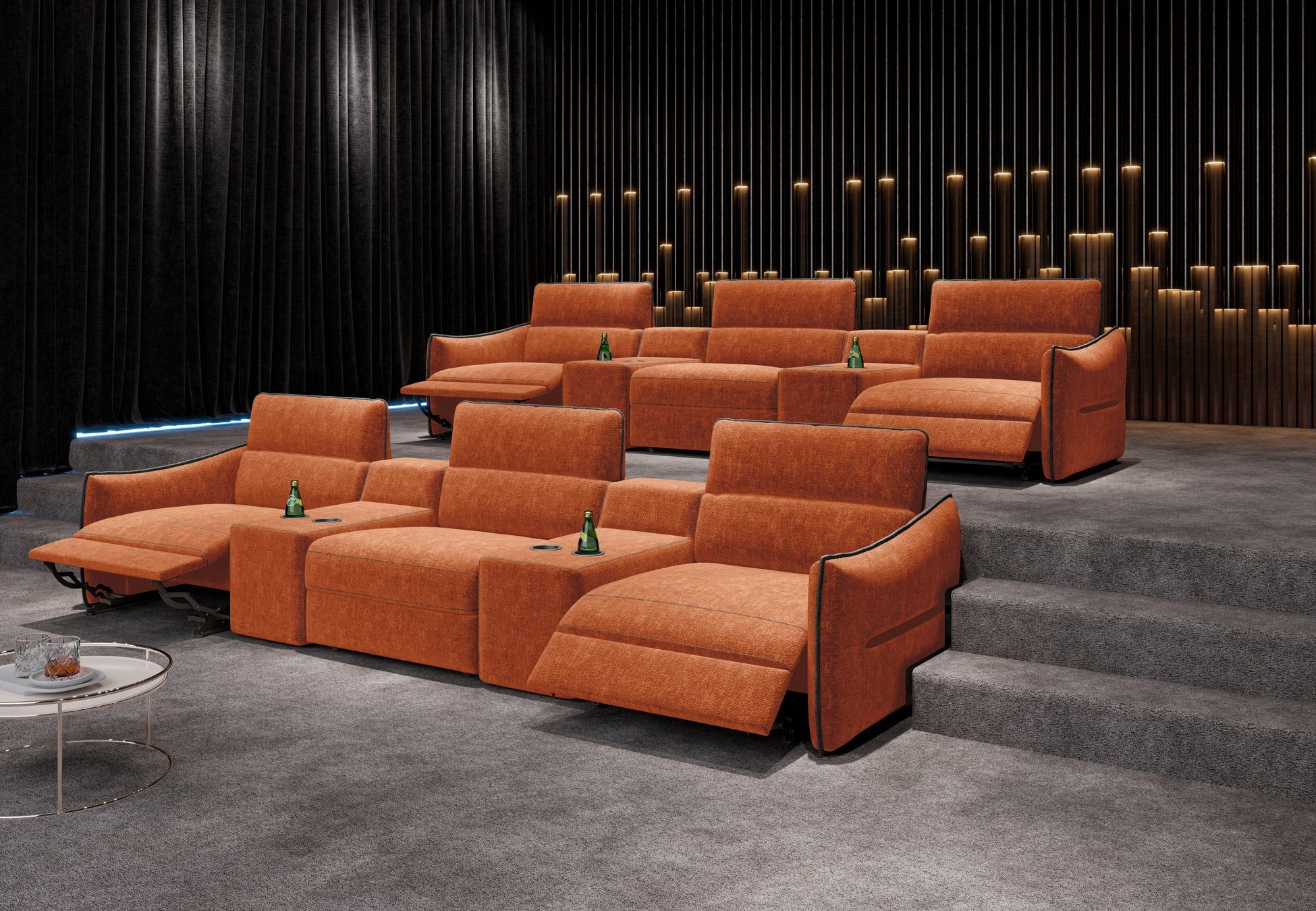 moebeloutlet.de 3-Sitzer Prisma Heimkino Sofa 3 Sitzer Arencione, Kinosofa zum relaxen