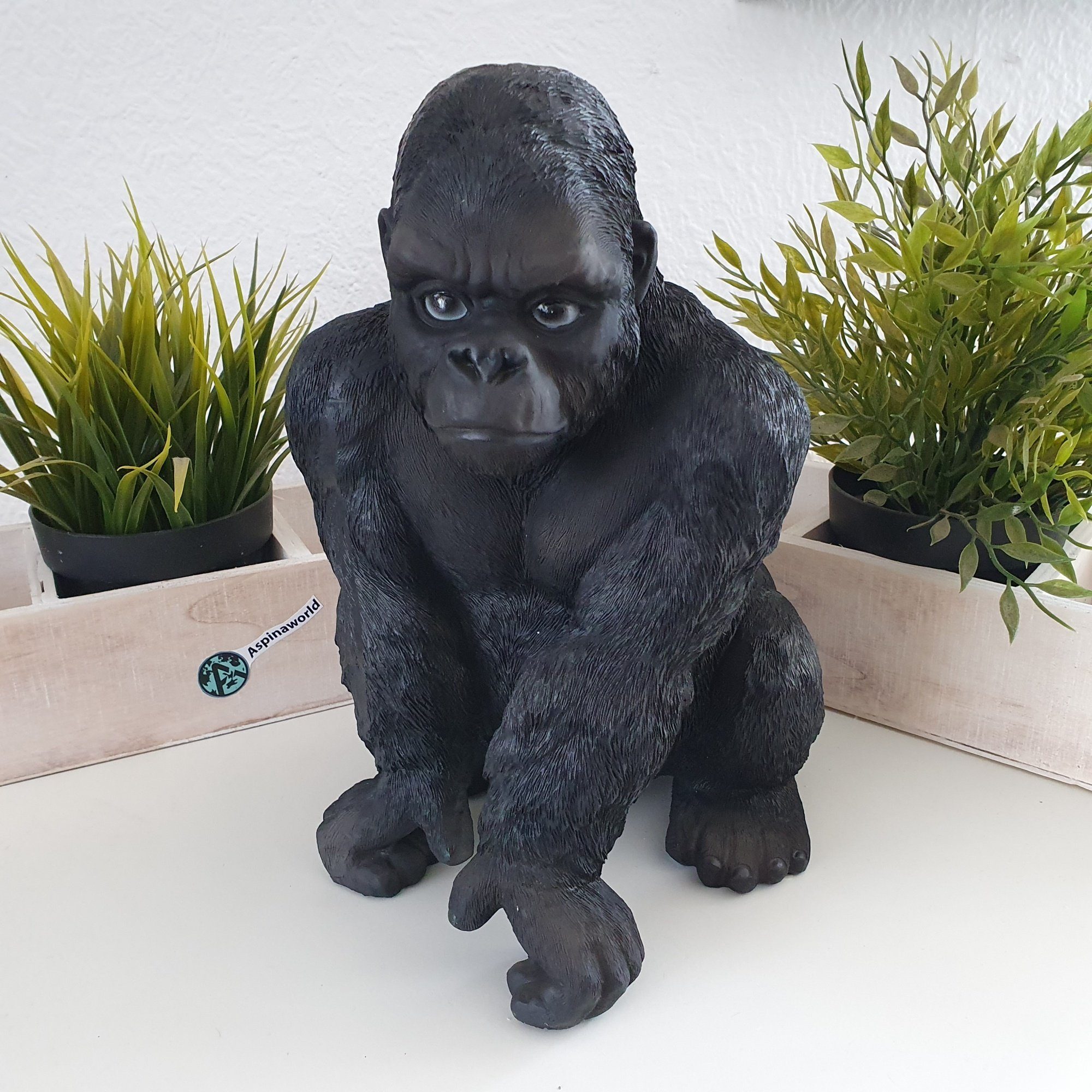 Aspinaworld Dekofigur Gorilla Figur Silberrücken 26 cm