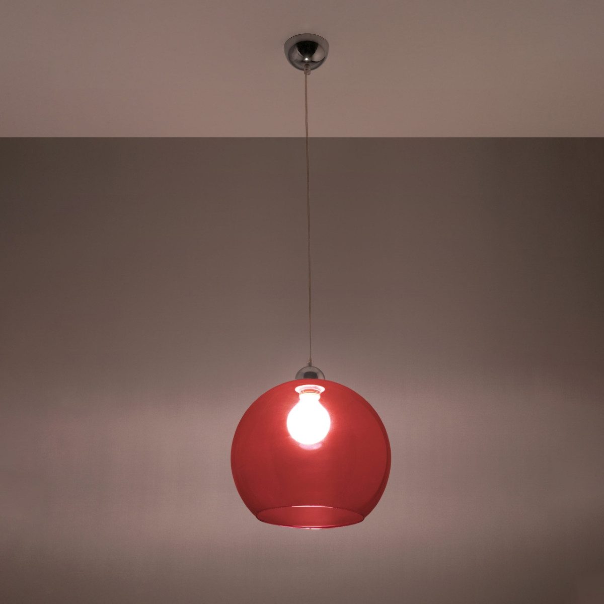 SOLLUX lighting Hängeleuchte Hängeleuchte Ball Rot, Nicht enthalten