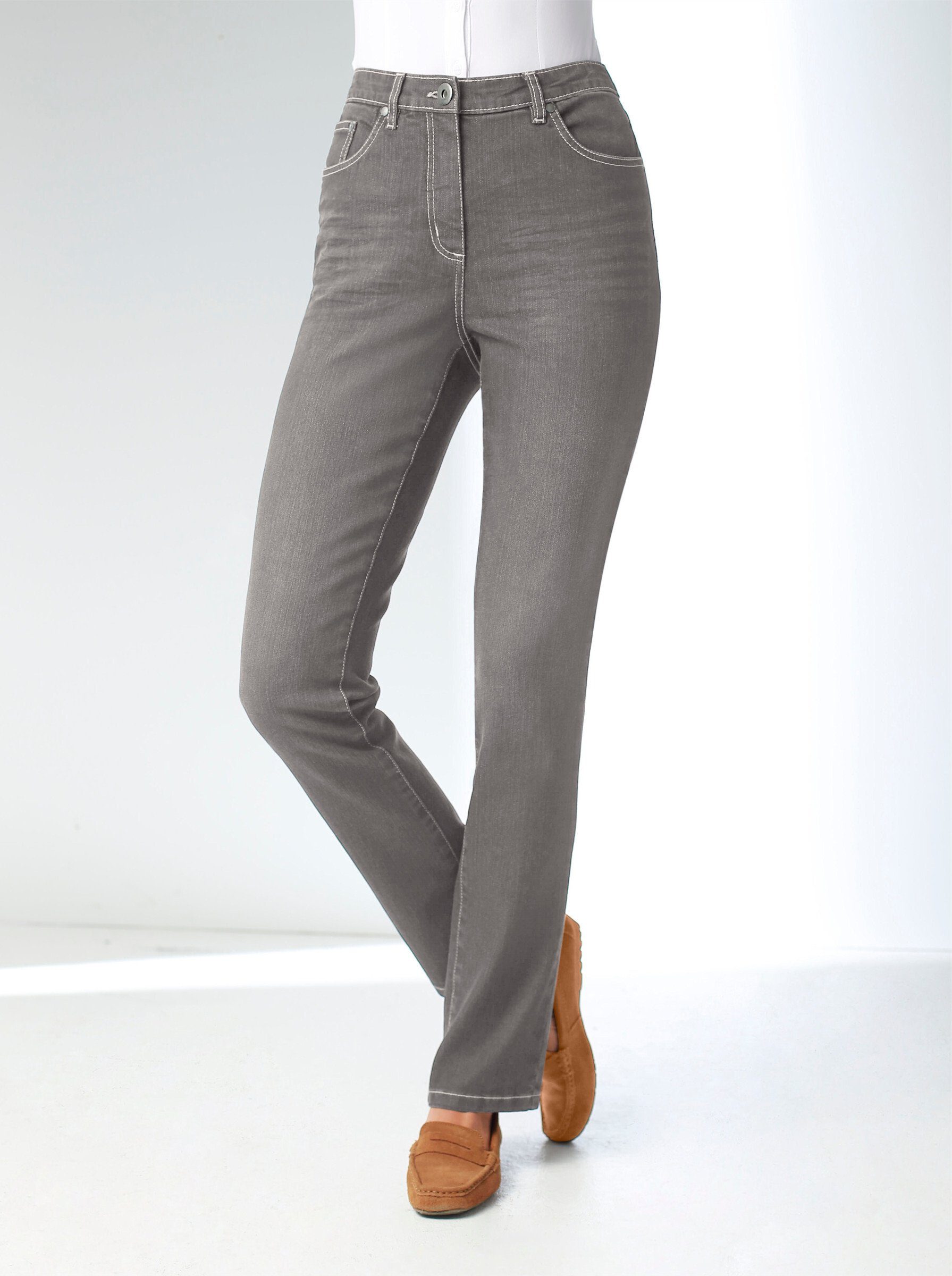 Sieh an! Bequeme Jeans Jeans leicht vertieft