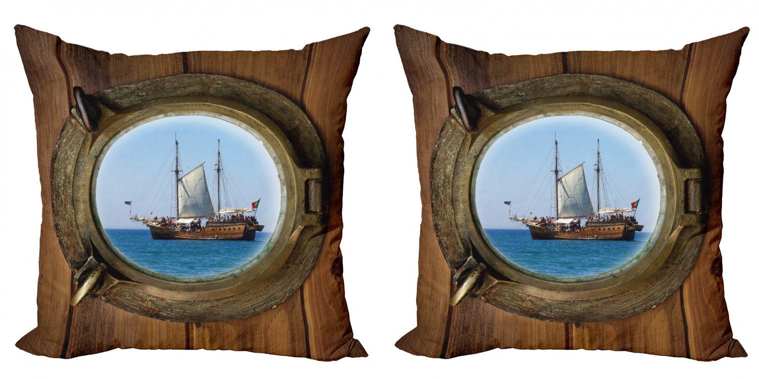 Kissenbezüge Modern Cruise Abakuhaus Digitaldruck, Stück), Accent Marine (2 Schiffsfenster Doppelseitiger mit