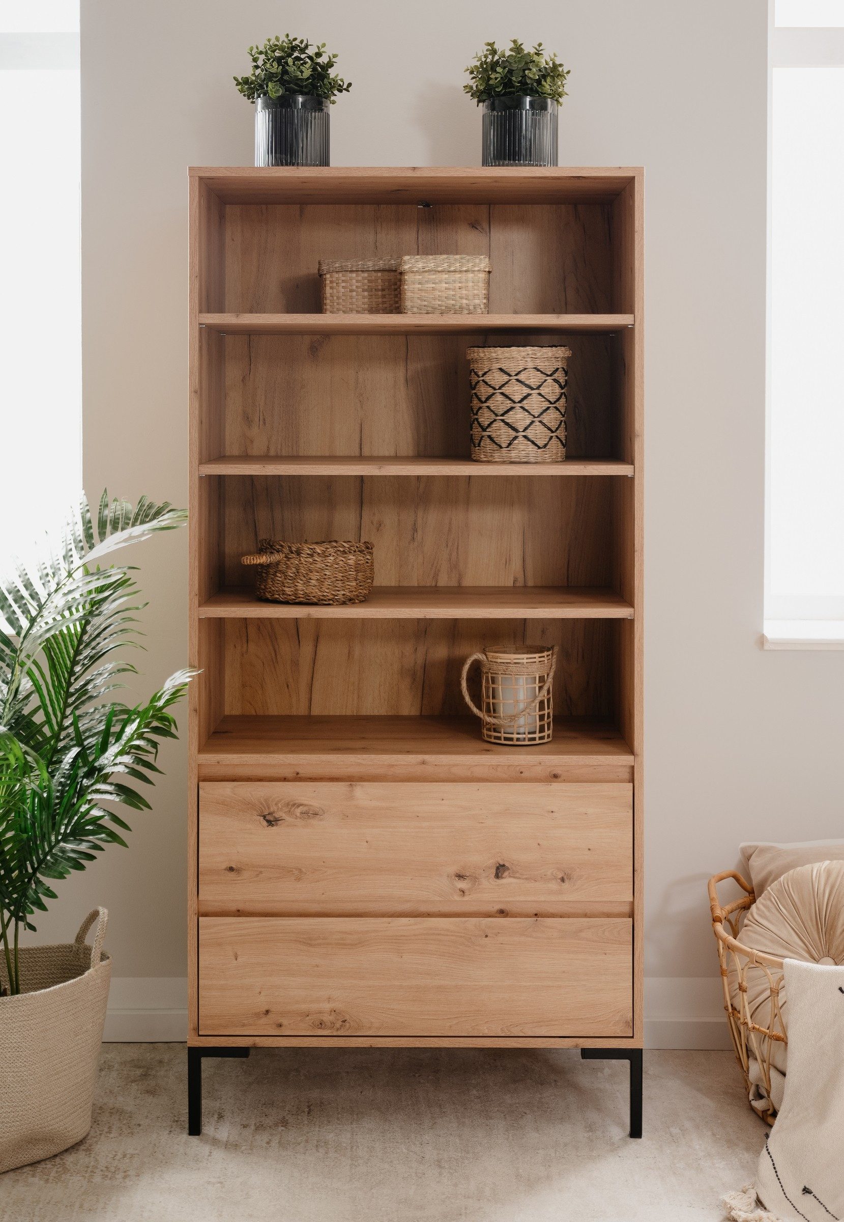 freiraum Regal Korsika, BxHxT: 77,5x165x40 cm, in Dekor Artisan Oak günstig online kaufen