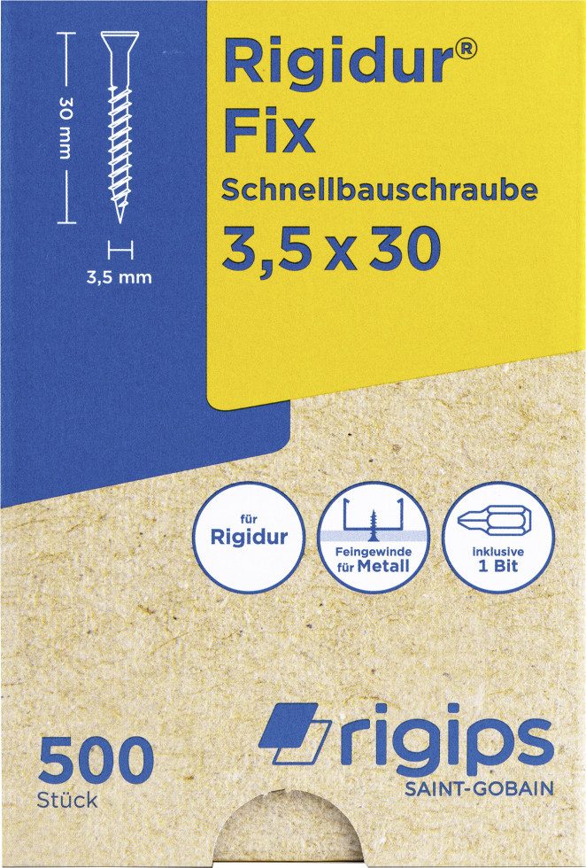 Rigips Trockenbauschrauber Schnellbauschrauben 3,5 x 30mm