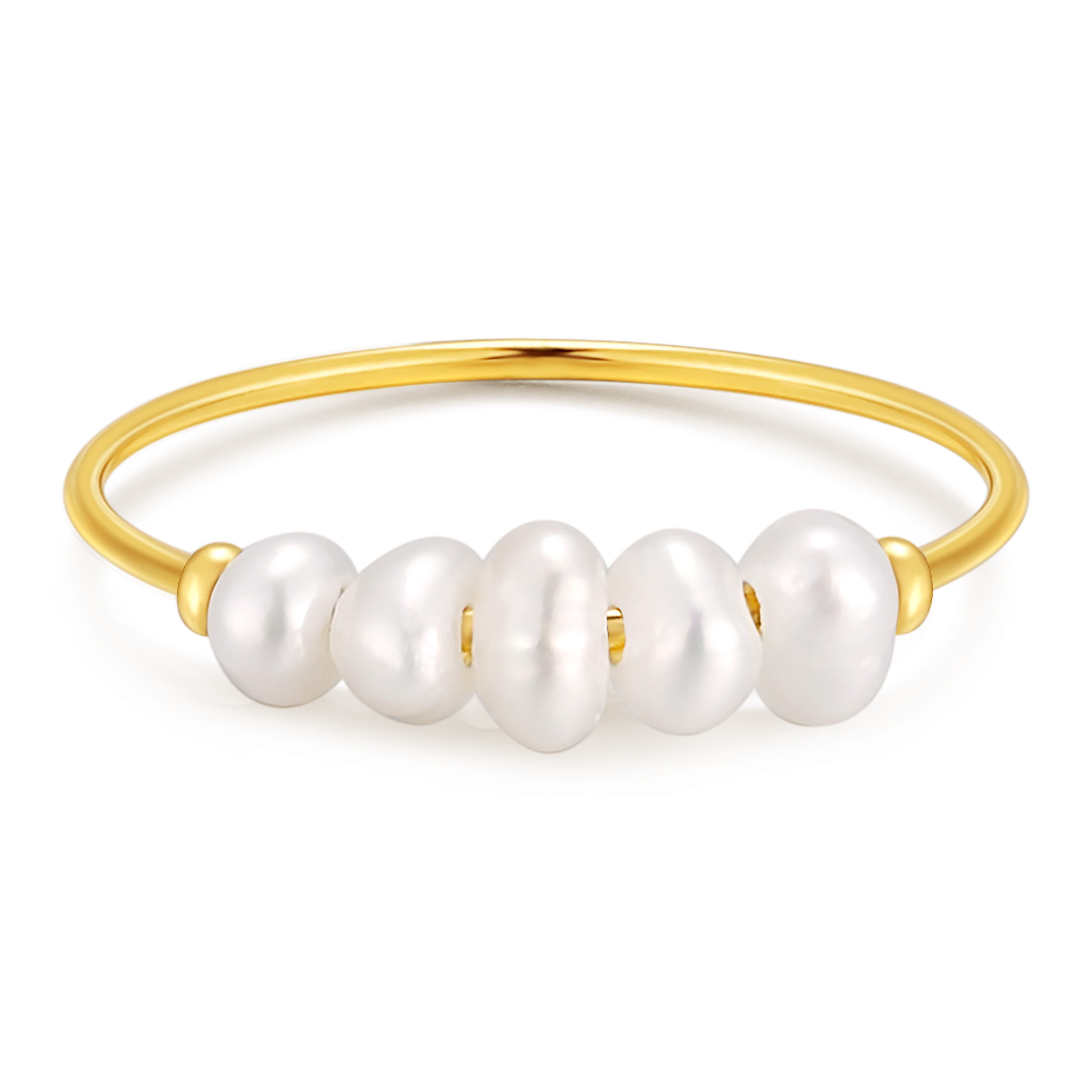 Kim Johanson Perlenring Mare in Gold & Silber (1-tlg), mit Süßwasserzuchtpe günstig online kaufen