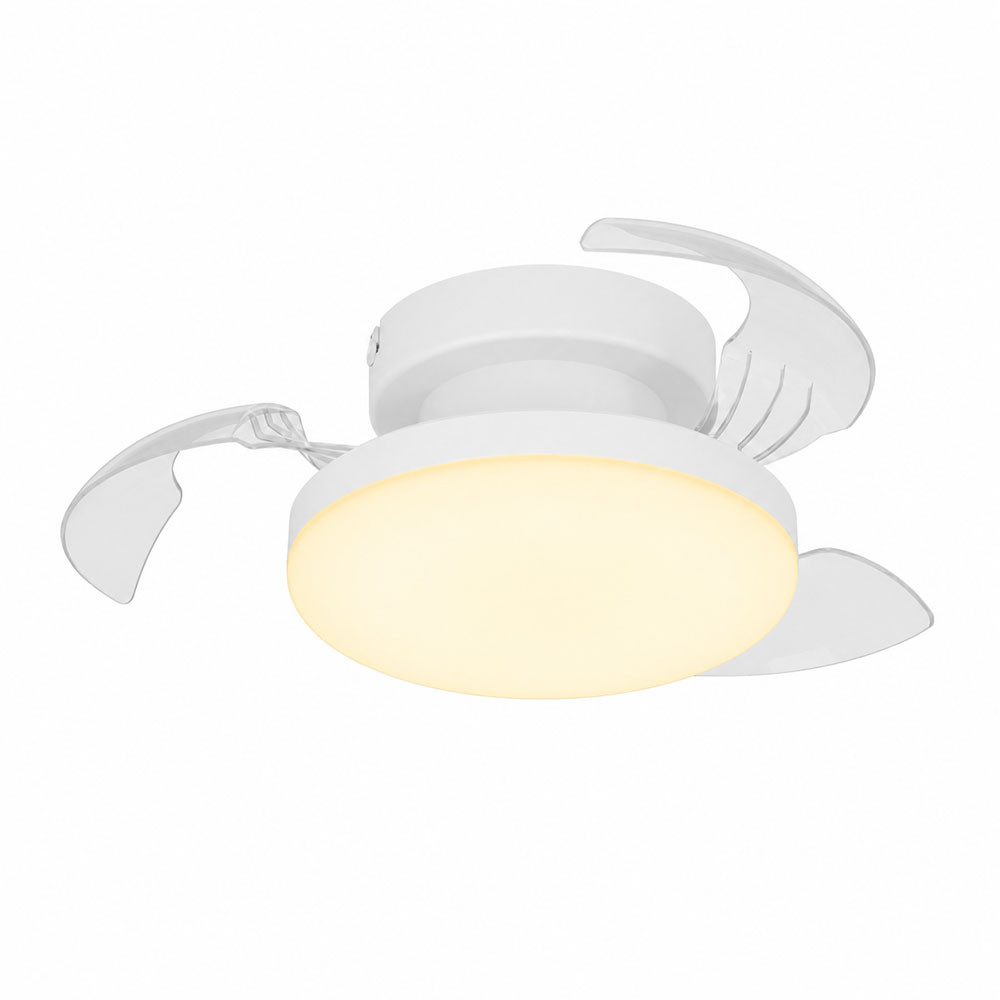 EGLO LED Deckenleuchte HOVLEY, CCT - über Fernbedienung, Fernbedienung, Infrarot inkl., Ventilatorfunktion, LED fest integriert, Neutralweiß, Kaltweiß, Warmweiß, LED Ventilator mit Beleuchtung - in weiß - Ø41cm - 3 Geschwindigkeiten