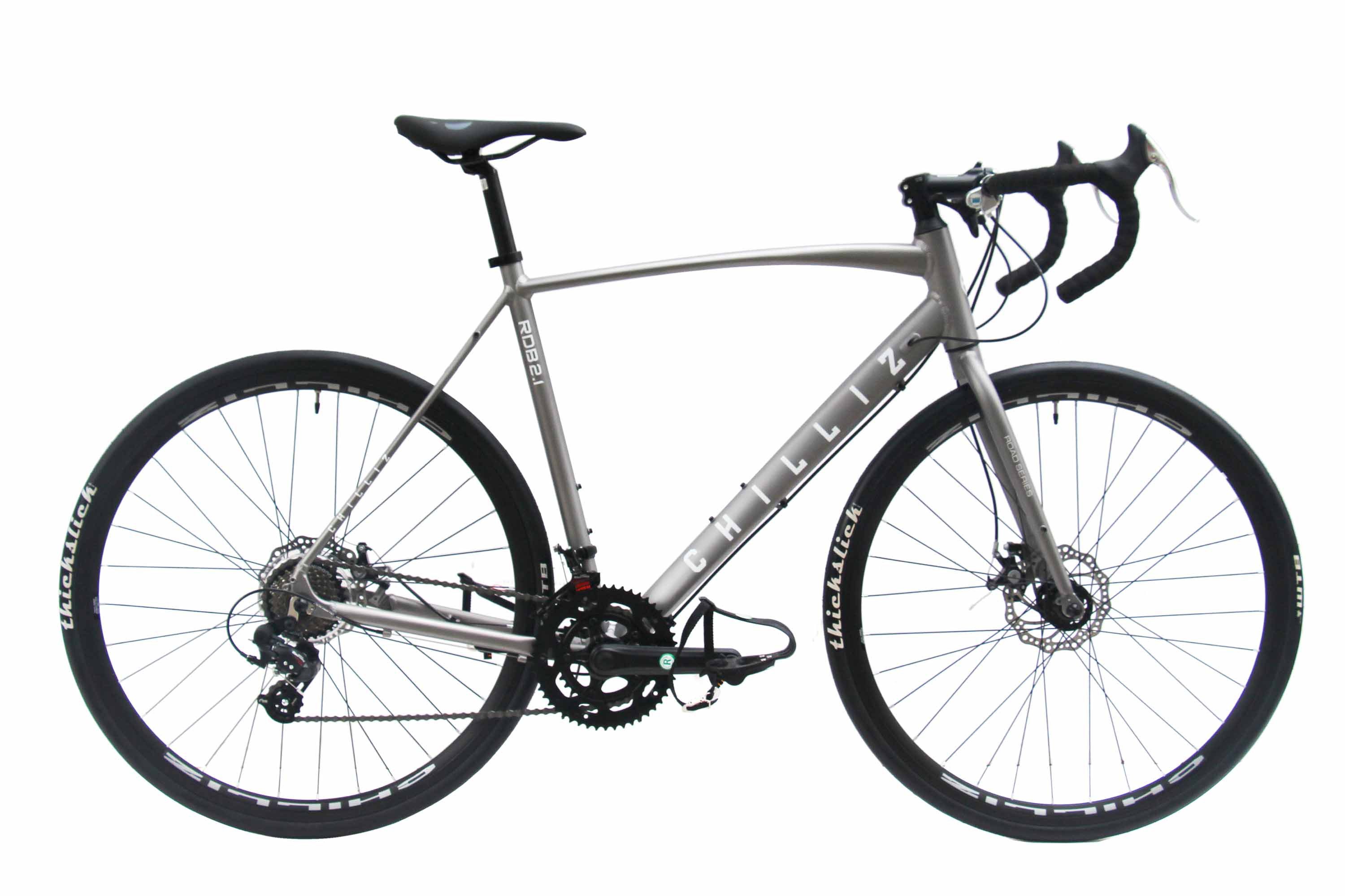 CHILLIZ Rennrad CHILLIZ Rennrad 28 Zoll RDB2.1 grau 14 Gang Shimano Schaltung, Rahmenhöhe 57 cm, 28mm- Slick Reifen, Zoom Scheibenbremsen